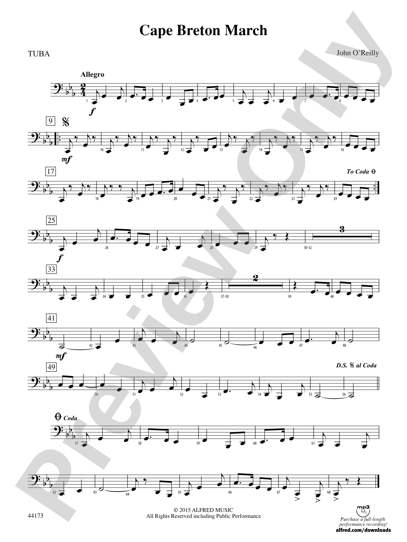 Cape Breton March: Tuba