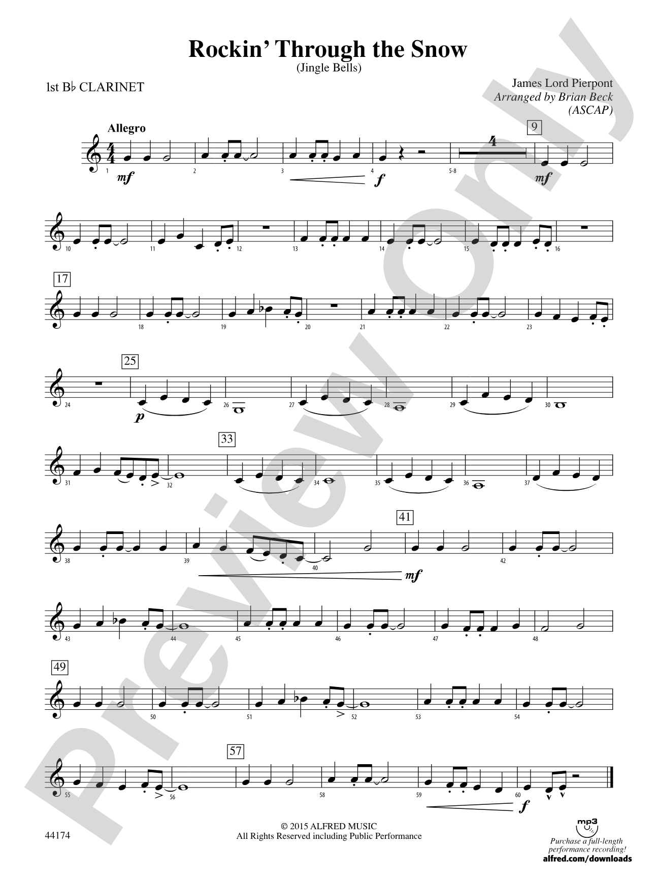 Rockin' Through the Snow: 1st B-flat Clarinet