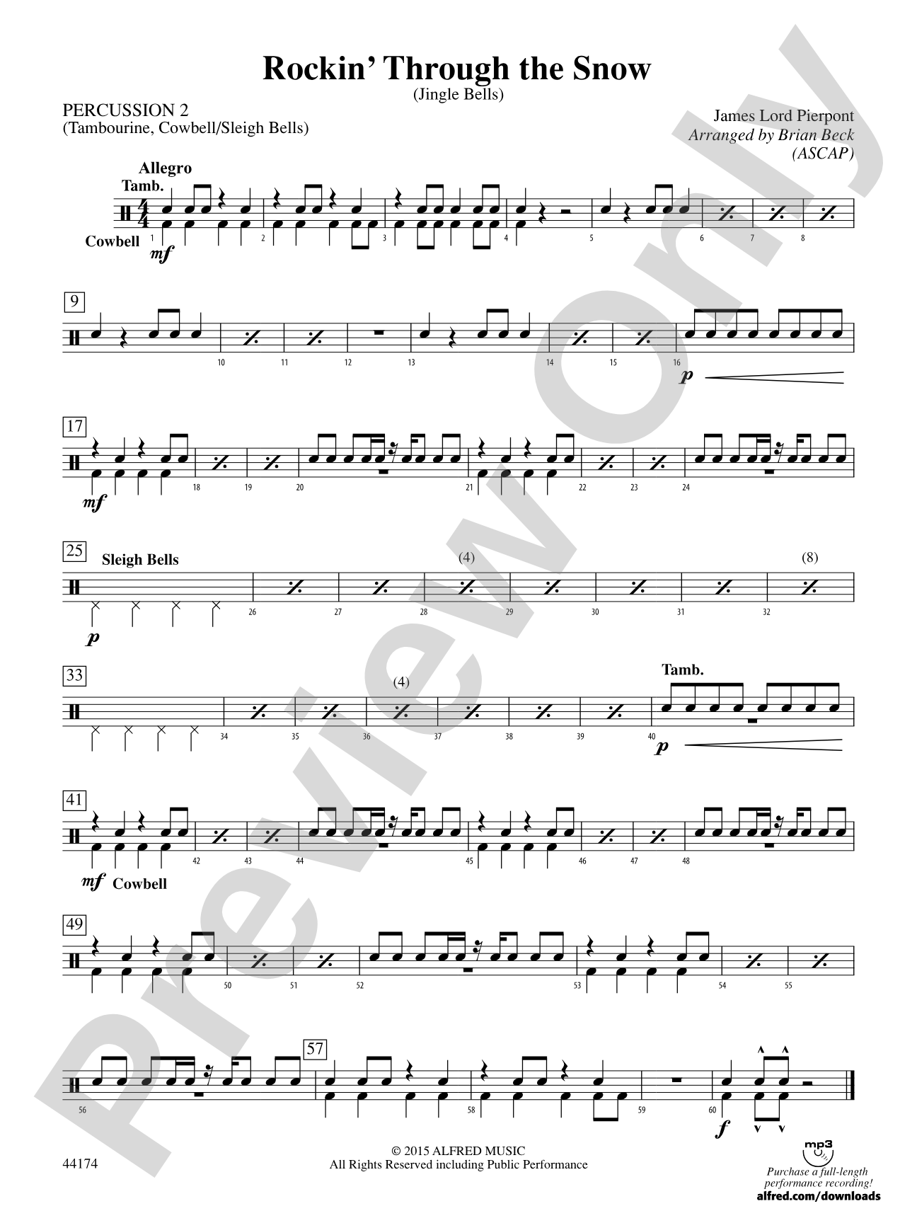 Rockin' Through the Snow: 2nd Percussion