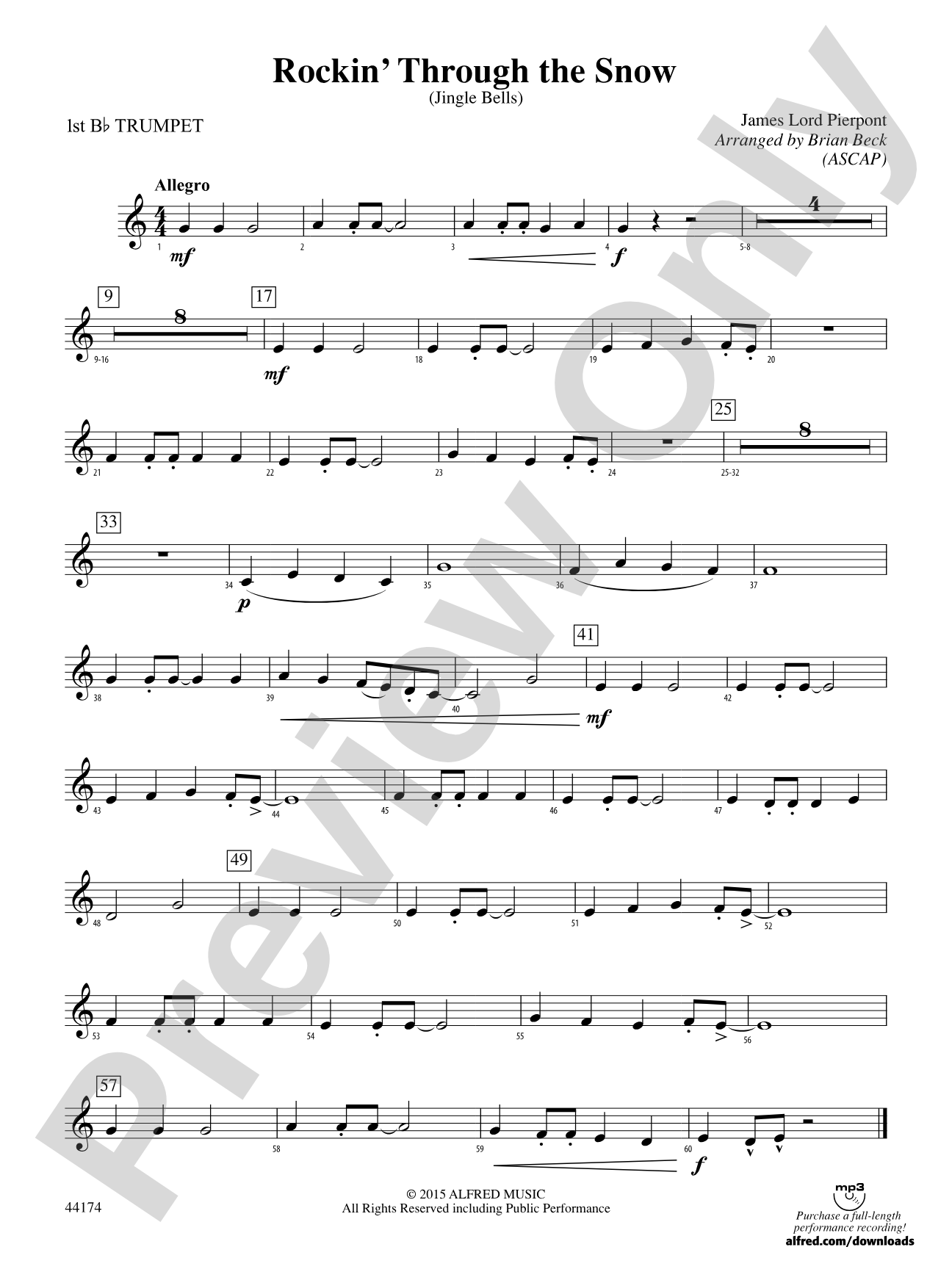 Rockin' Through the Snow: 1st B-flat Trumpet