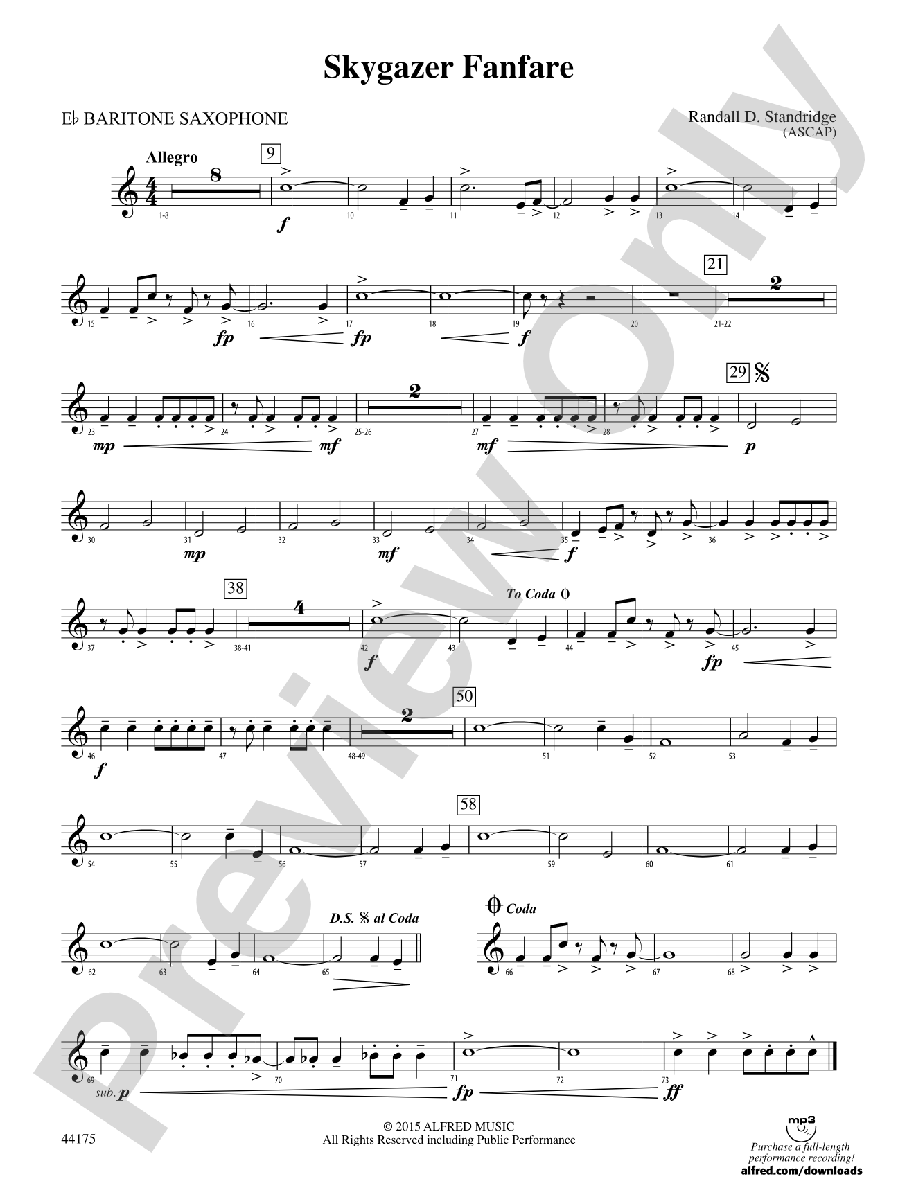 Skygazer Fanfare: E-flat Baritone Saxophone