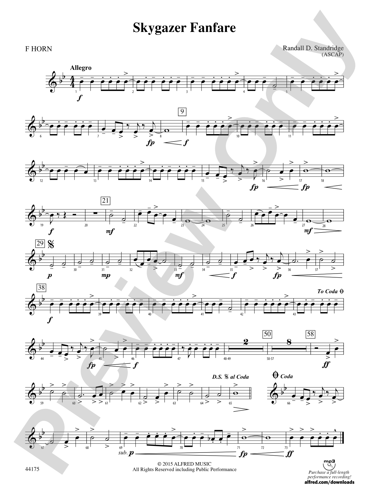 Skygazer Fanfare: 1st F Horn