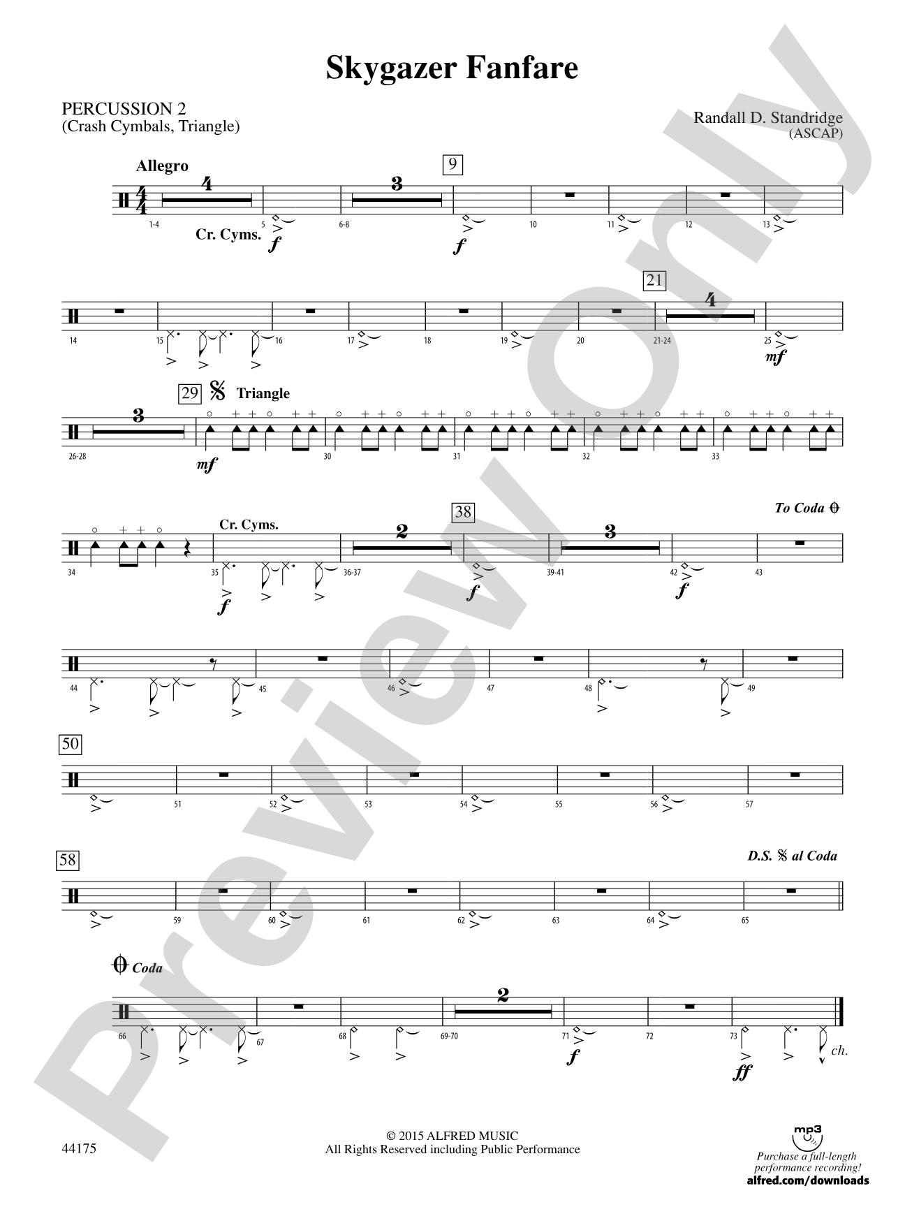 Skygazer Fanfare: 2nd Percussion