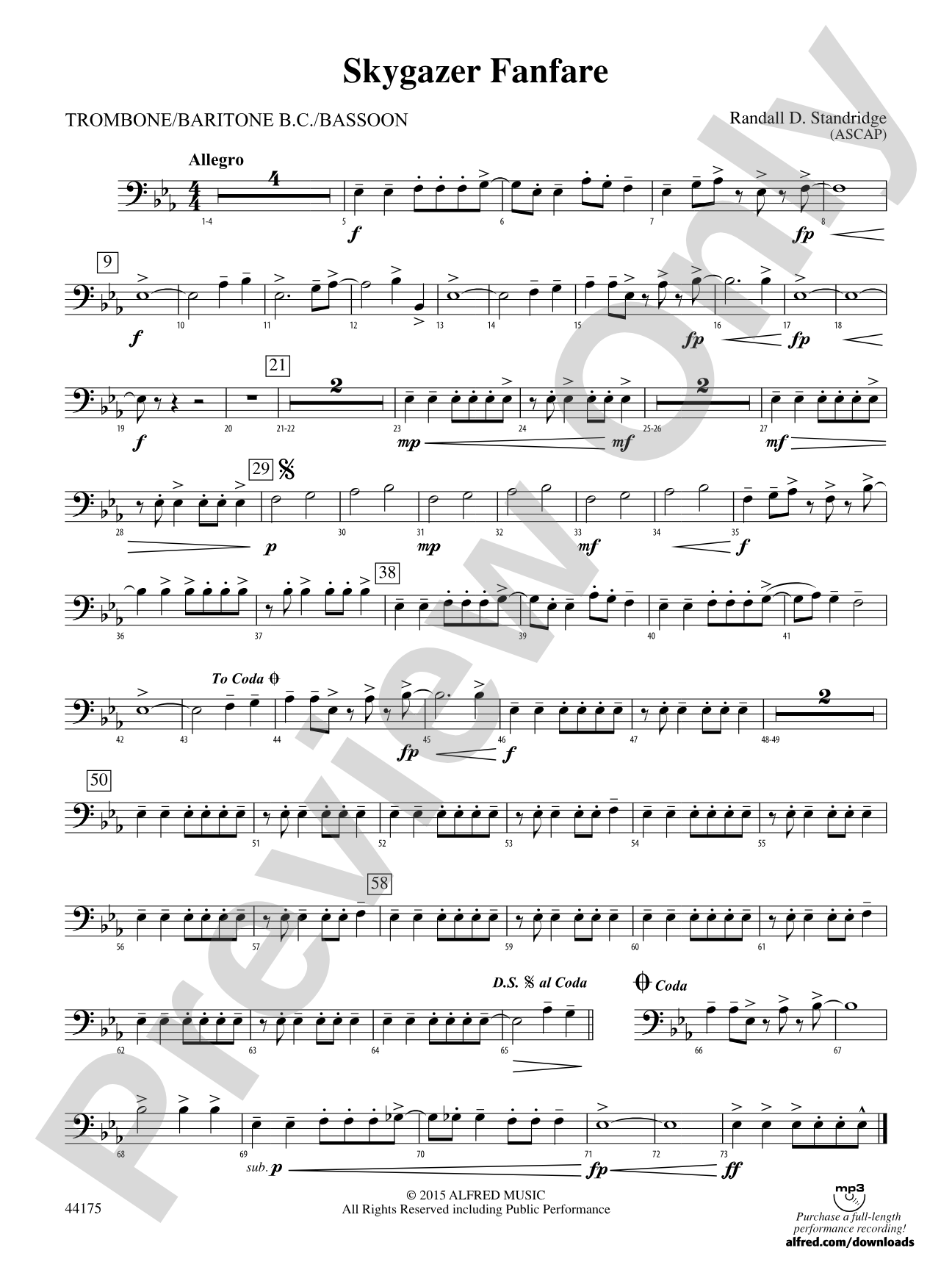Skygazer Fanfare: 1st Trombone