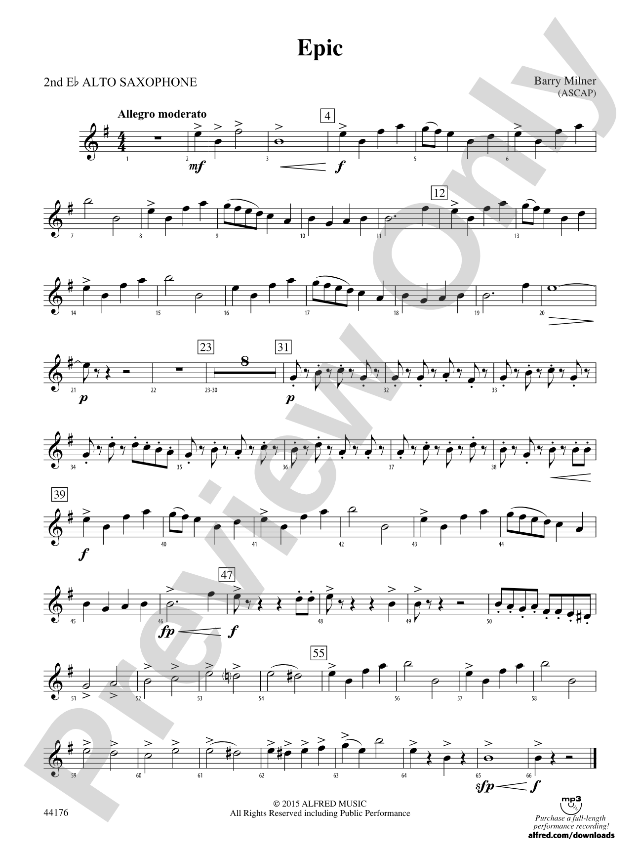 Epic: 2nd E-flat Alto Saxophone