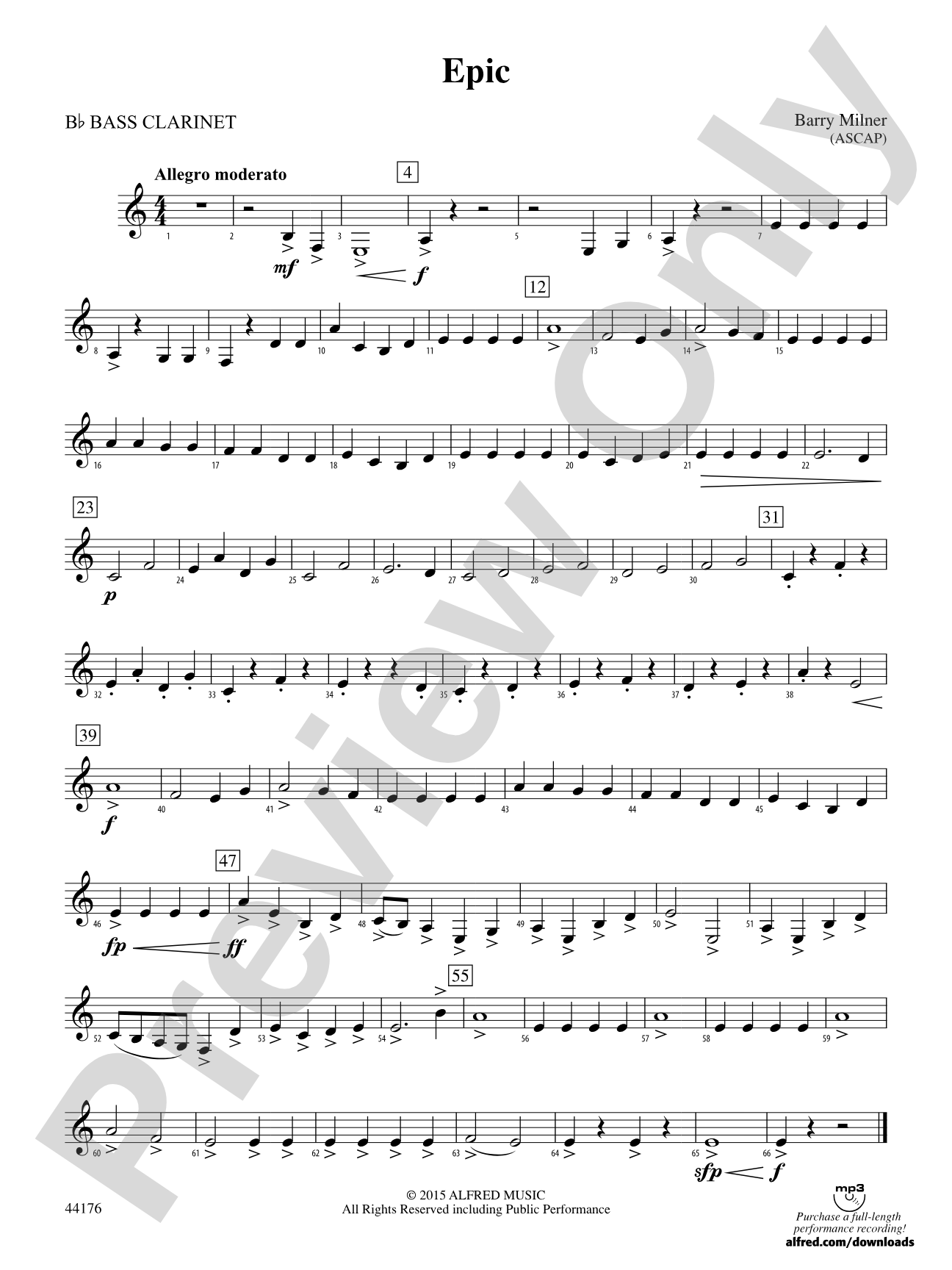 Epic: B-flat Bass Clarinet