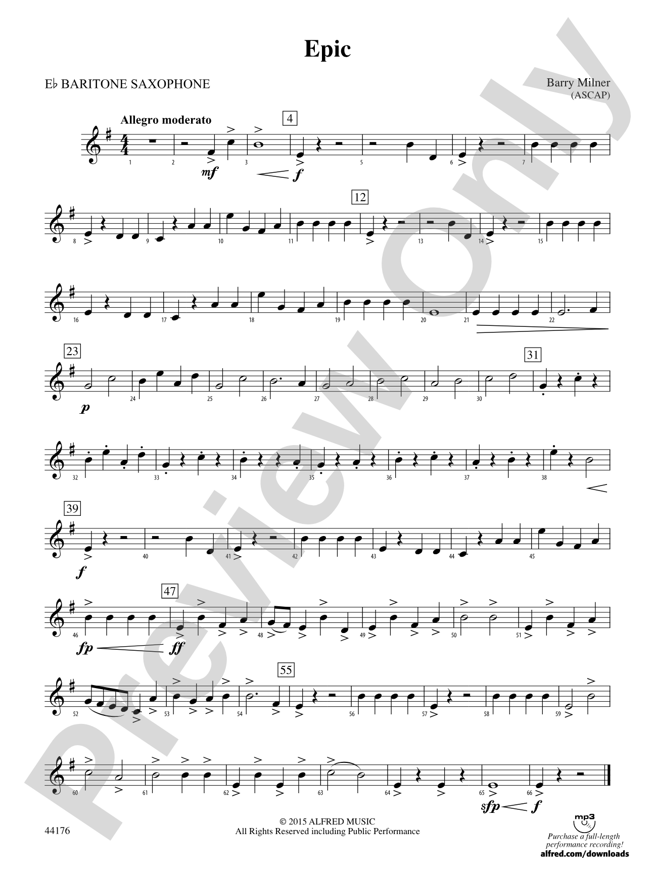 Epic: E-flat Baritone Saxophone