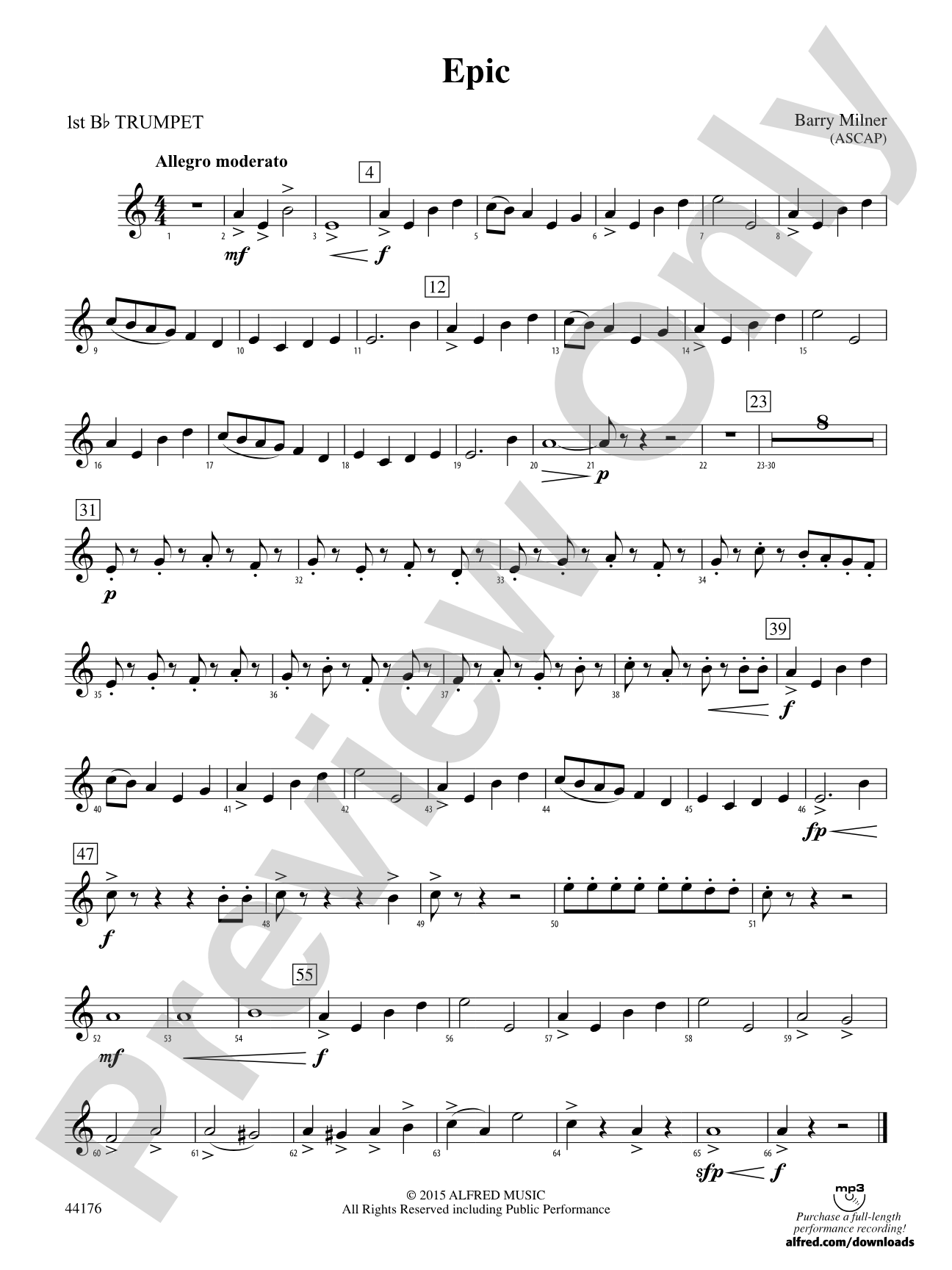 Epic: 1st B-flat Trumpet