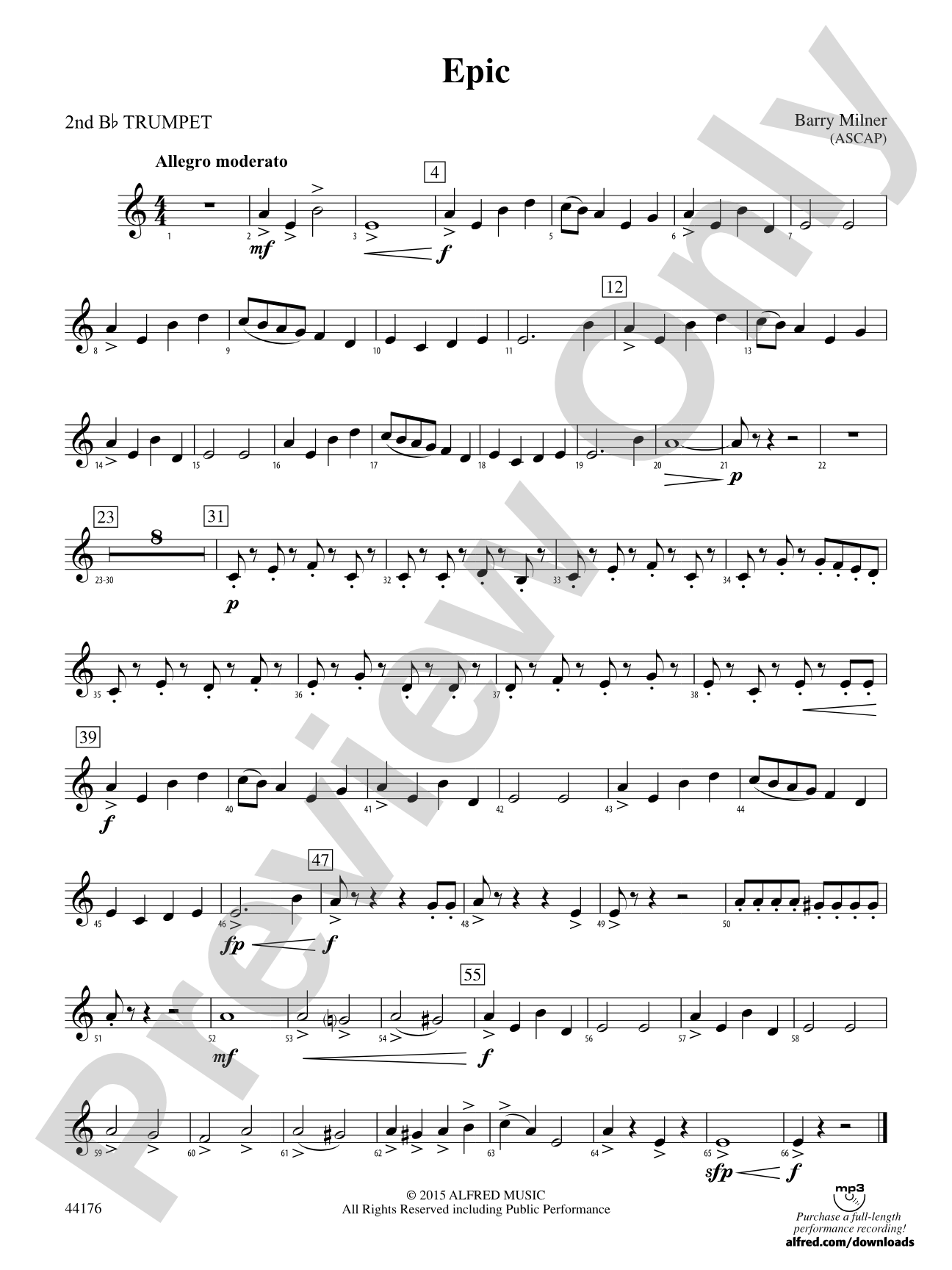 Epic: 2nd B-flat Trumpet