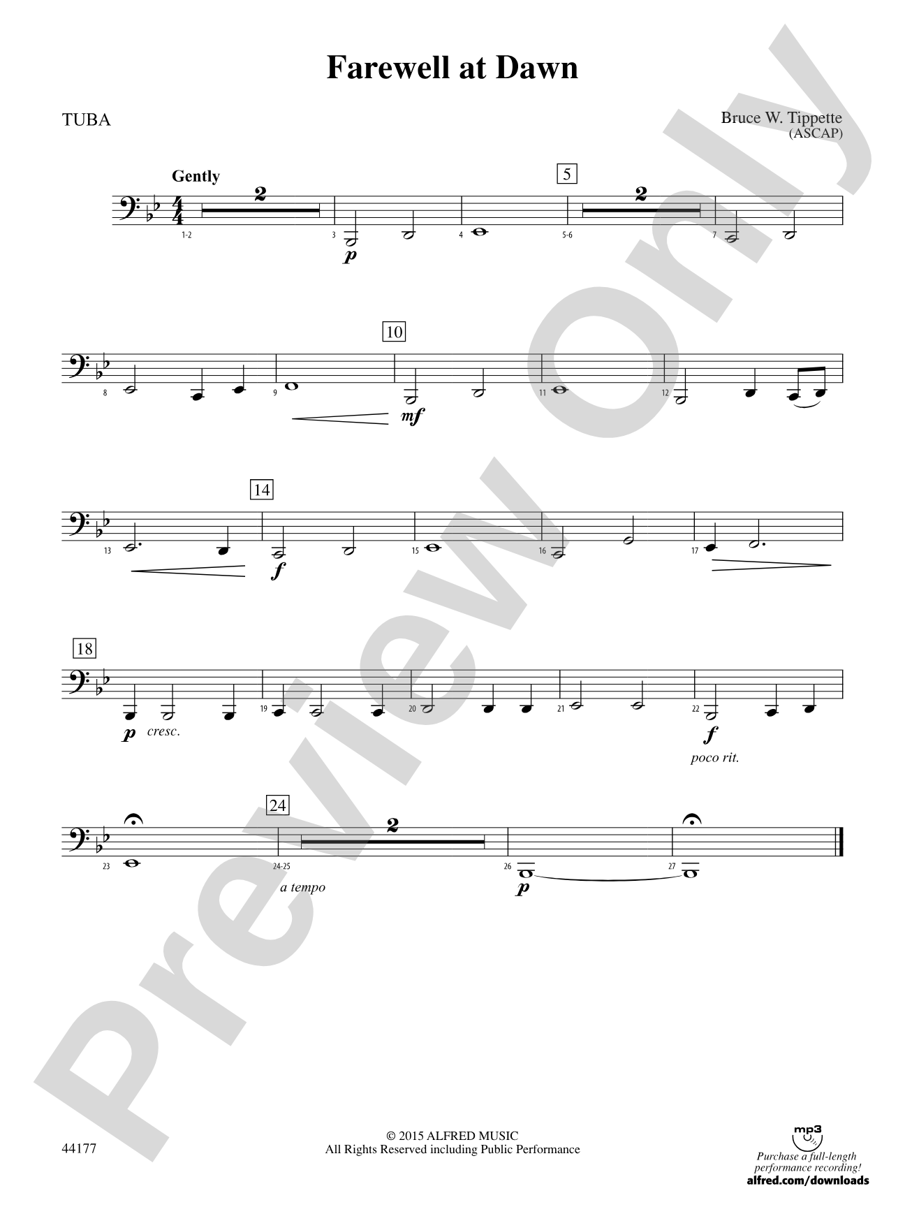 Farewell at Dawn: Tuba
