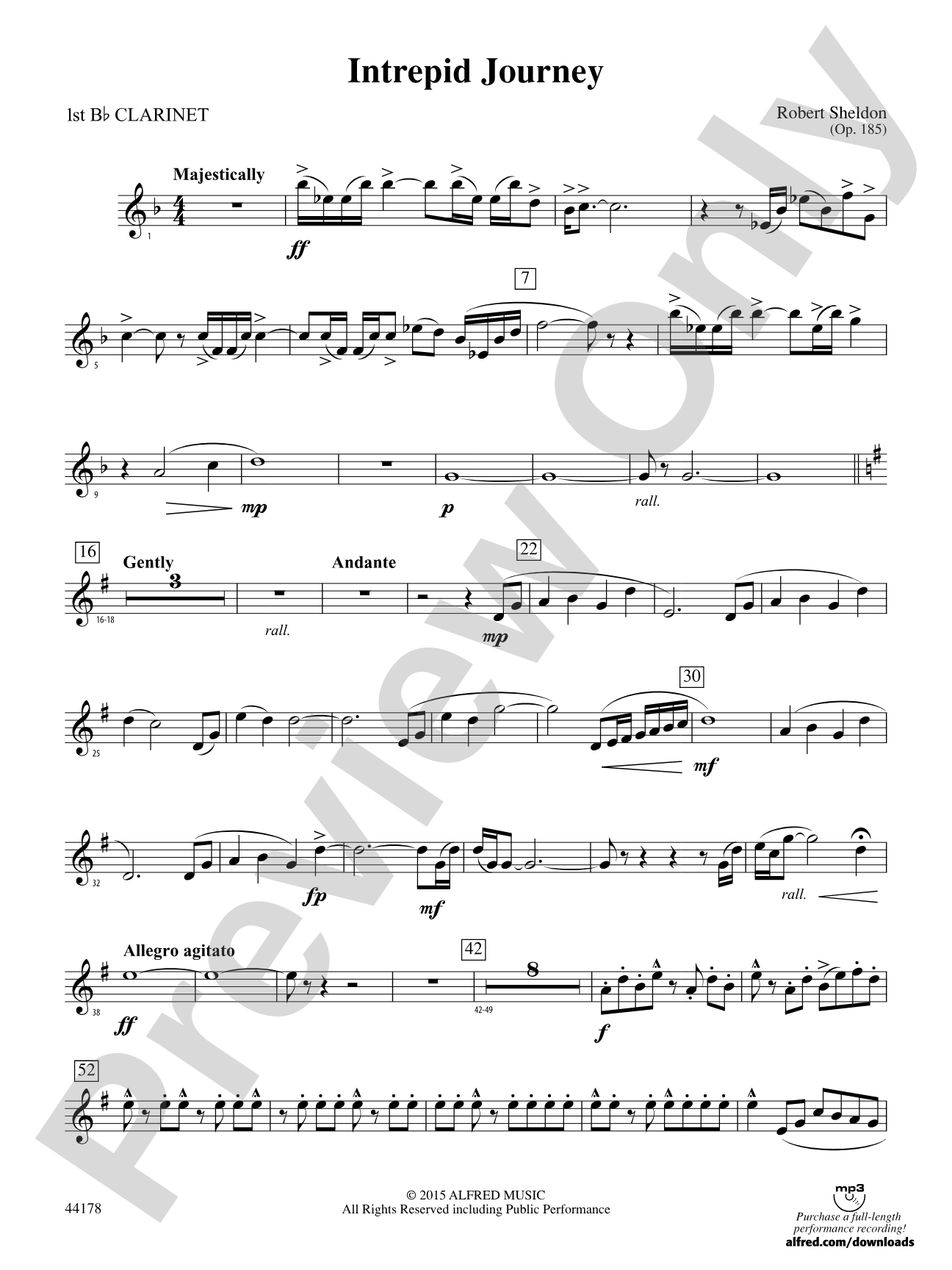 Intrepid Journey: 1st B-flat Clarinet