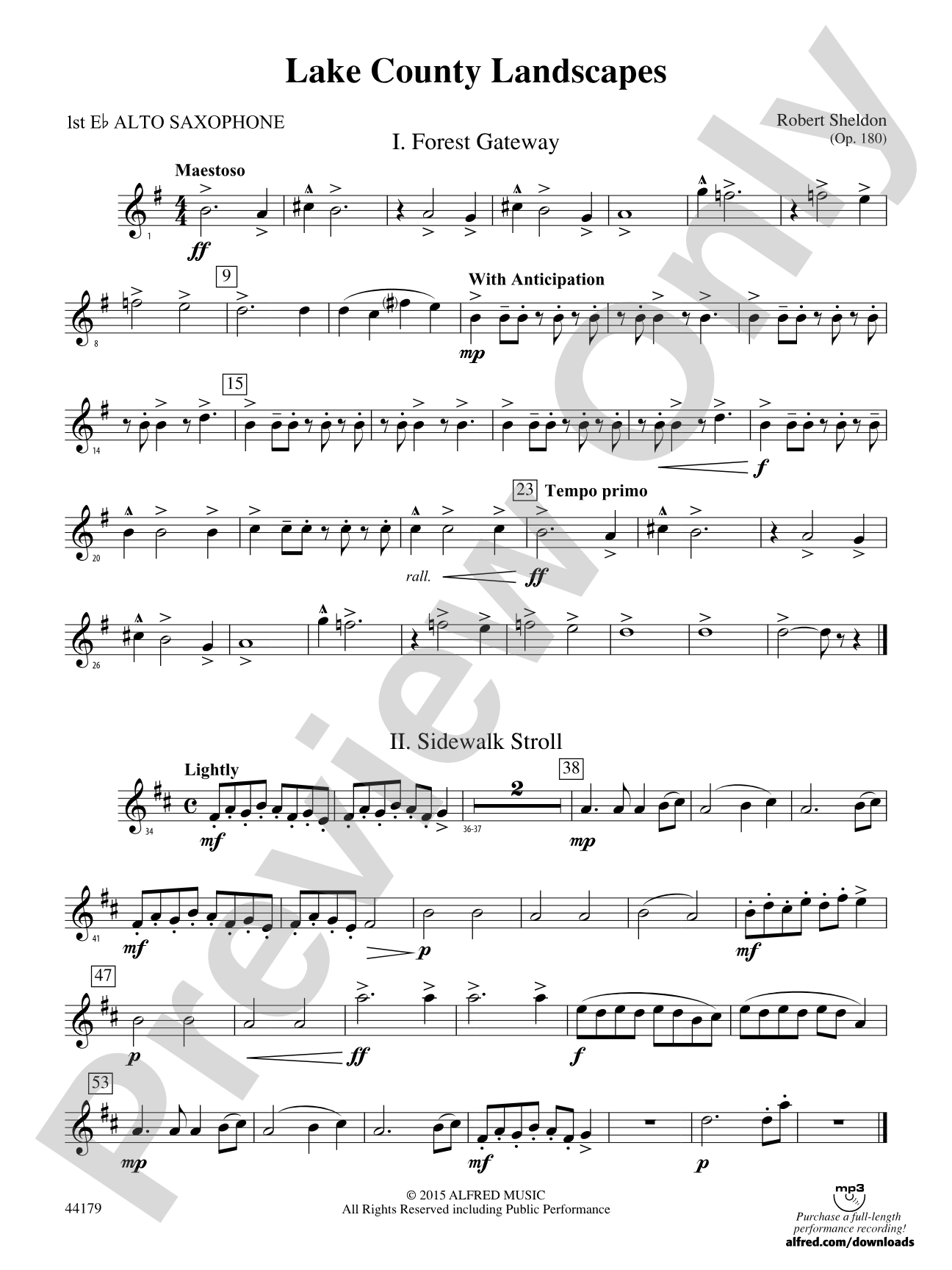 Lake County Landscapes: E-flat Alto Saxophone