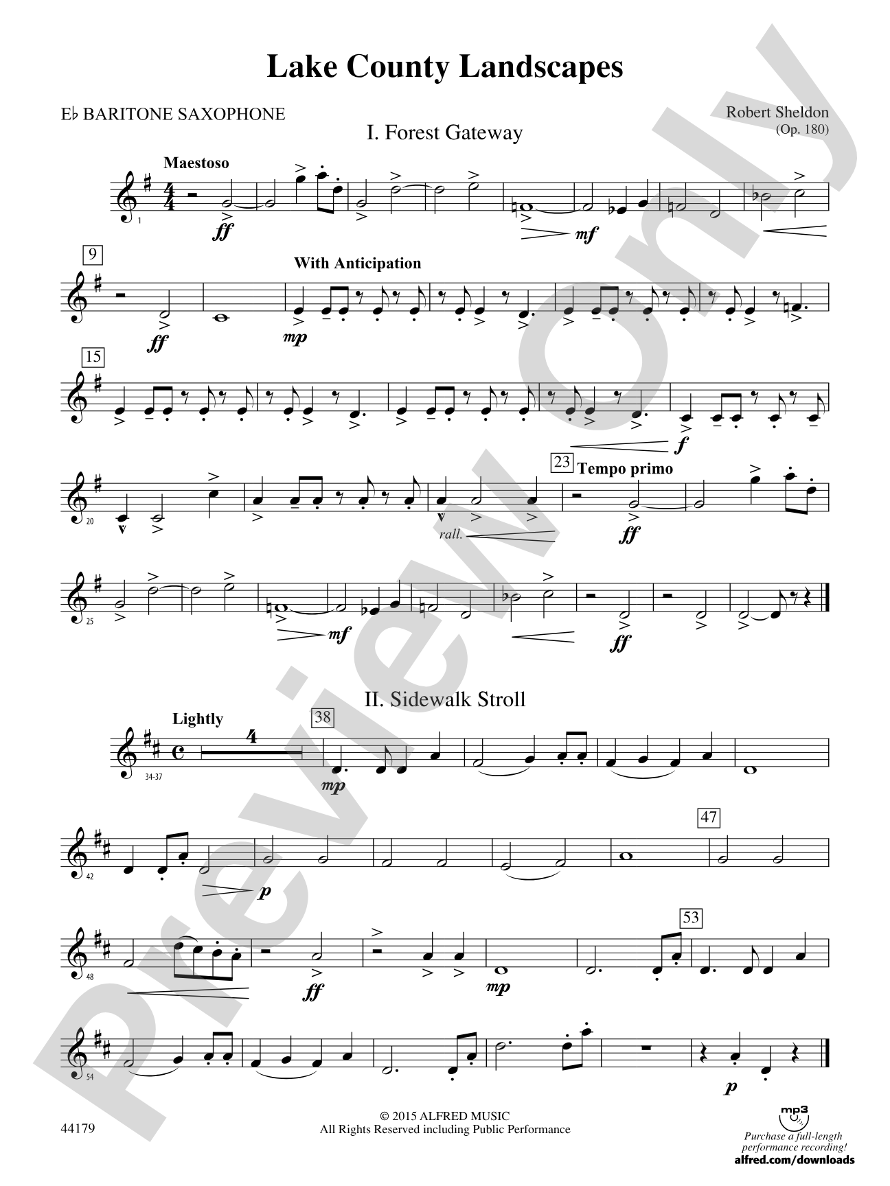 Lake County Landscapes: E-flat Baritone Saxophone