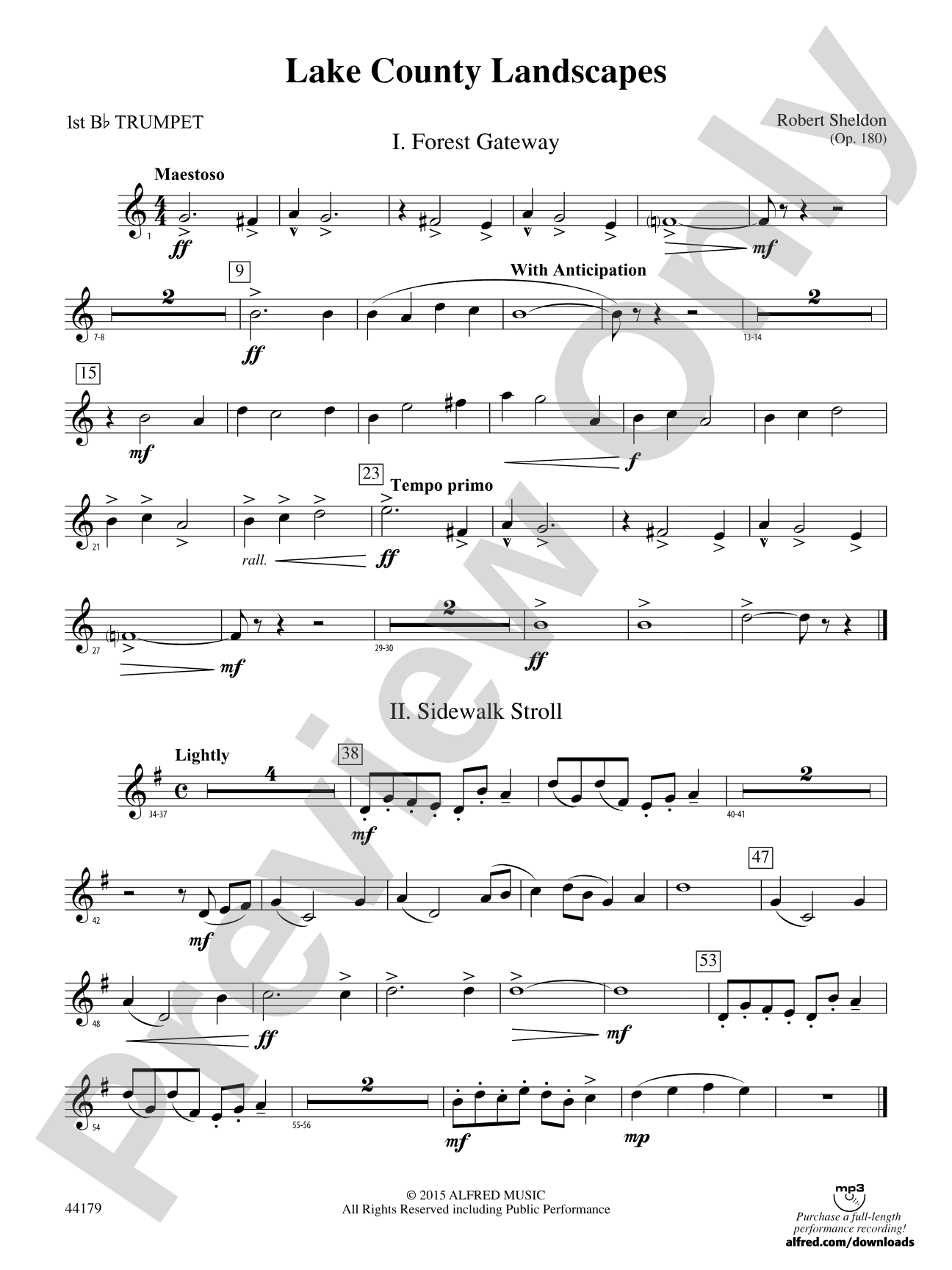 Lake County Landscapes: 1st B-flat Trumpet