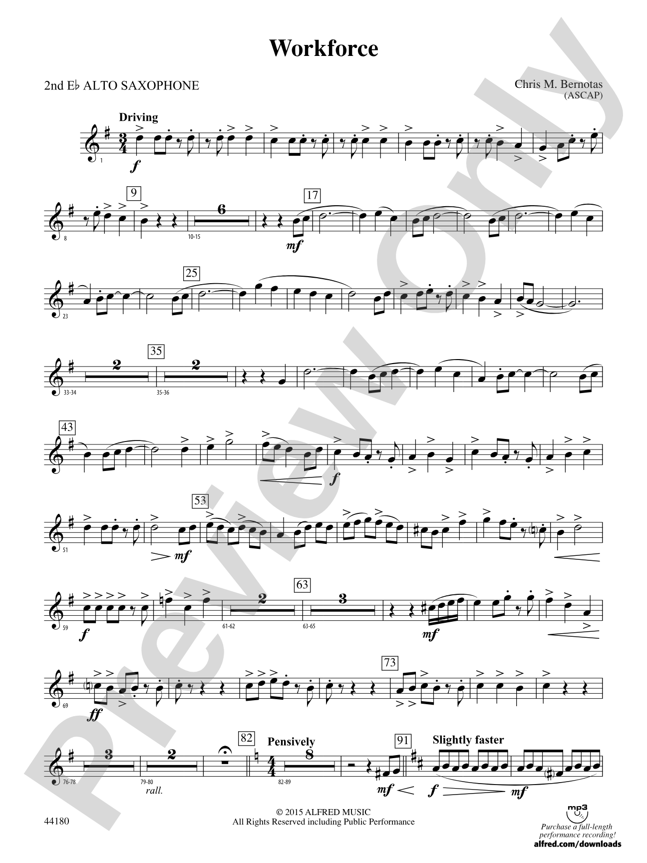 Workforce: 2nd E-flat Alto Saxophone