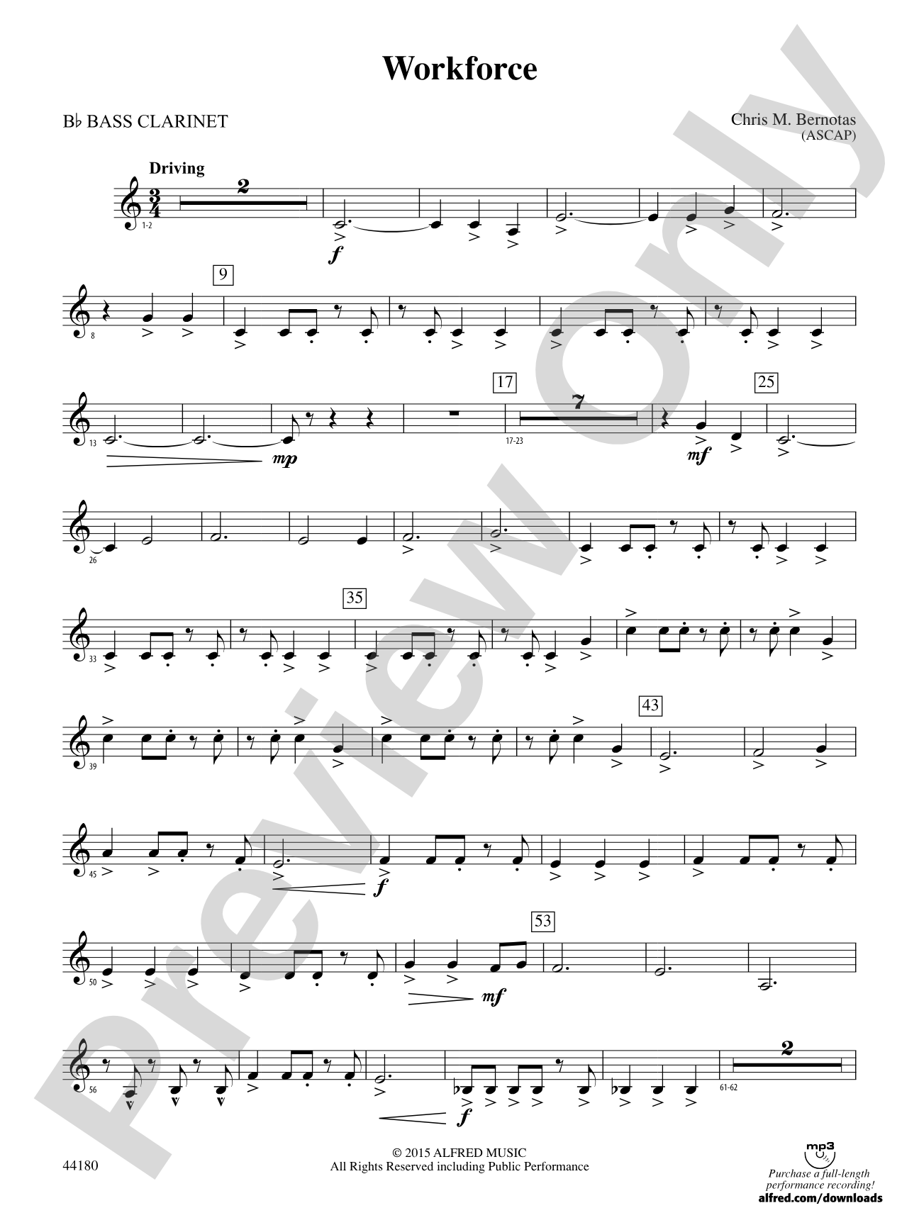 Workforce: B-flat Bass Clarinet