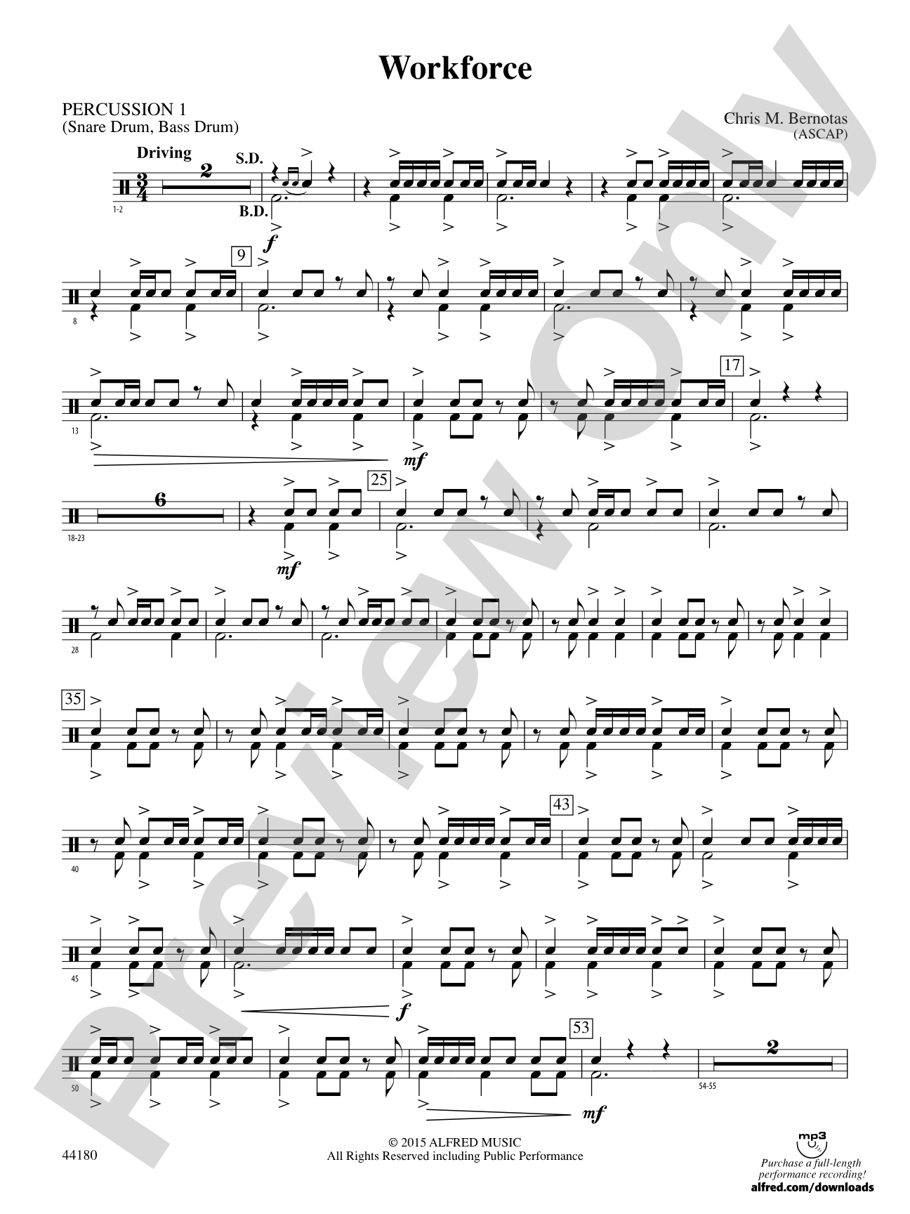 Workforce: 1st Percussion