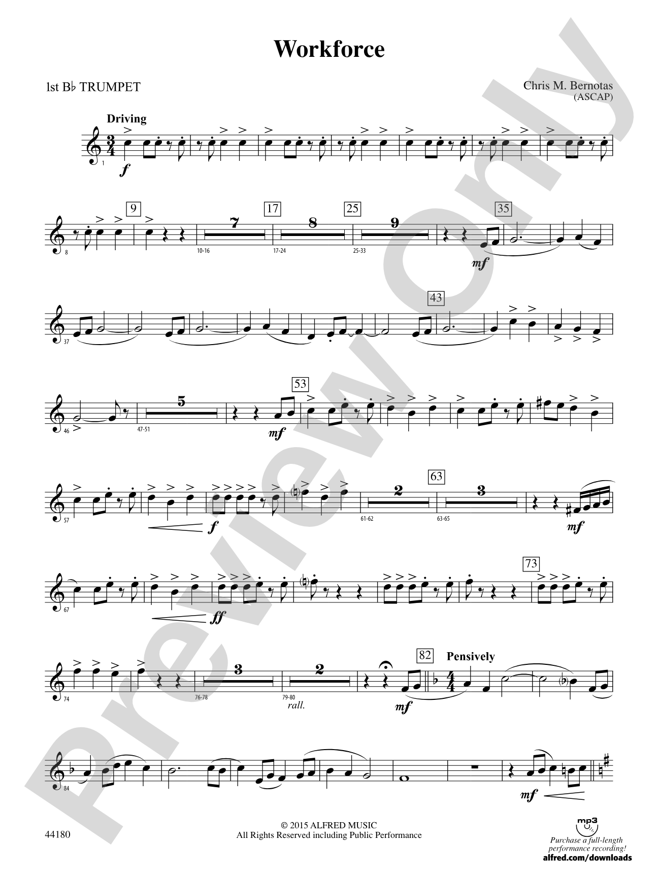 Workforce: 1st B-flat Trumpet