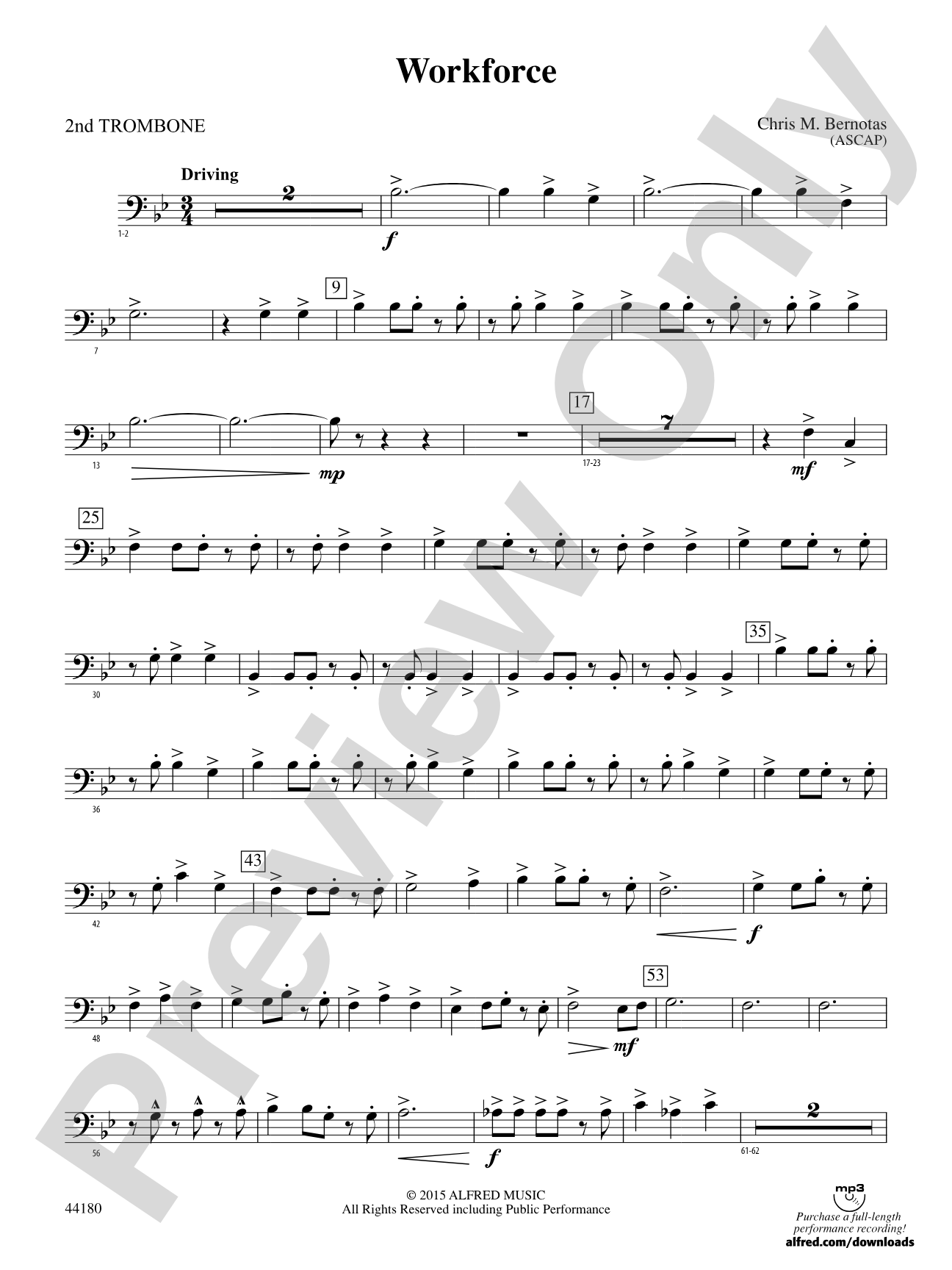 Workforce: 2nd Trombone