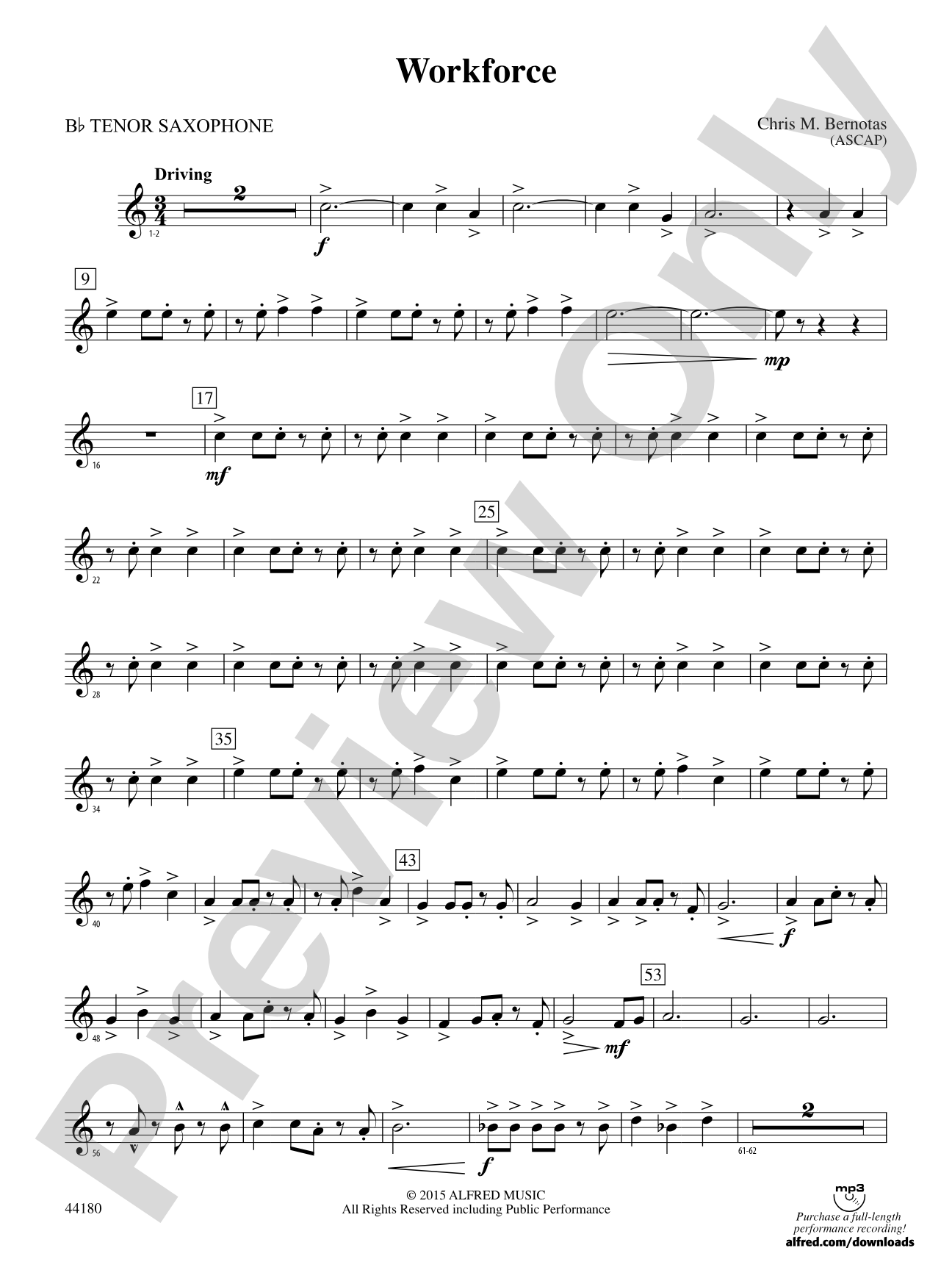 Workforce: B-flat Tenor Saxophone