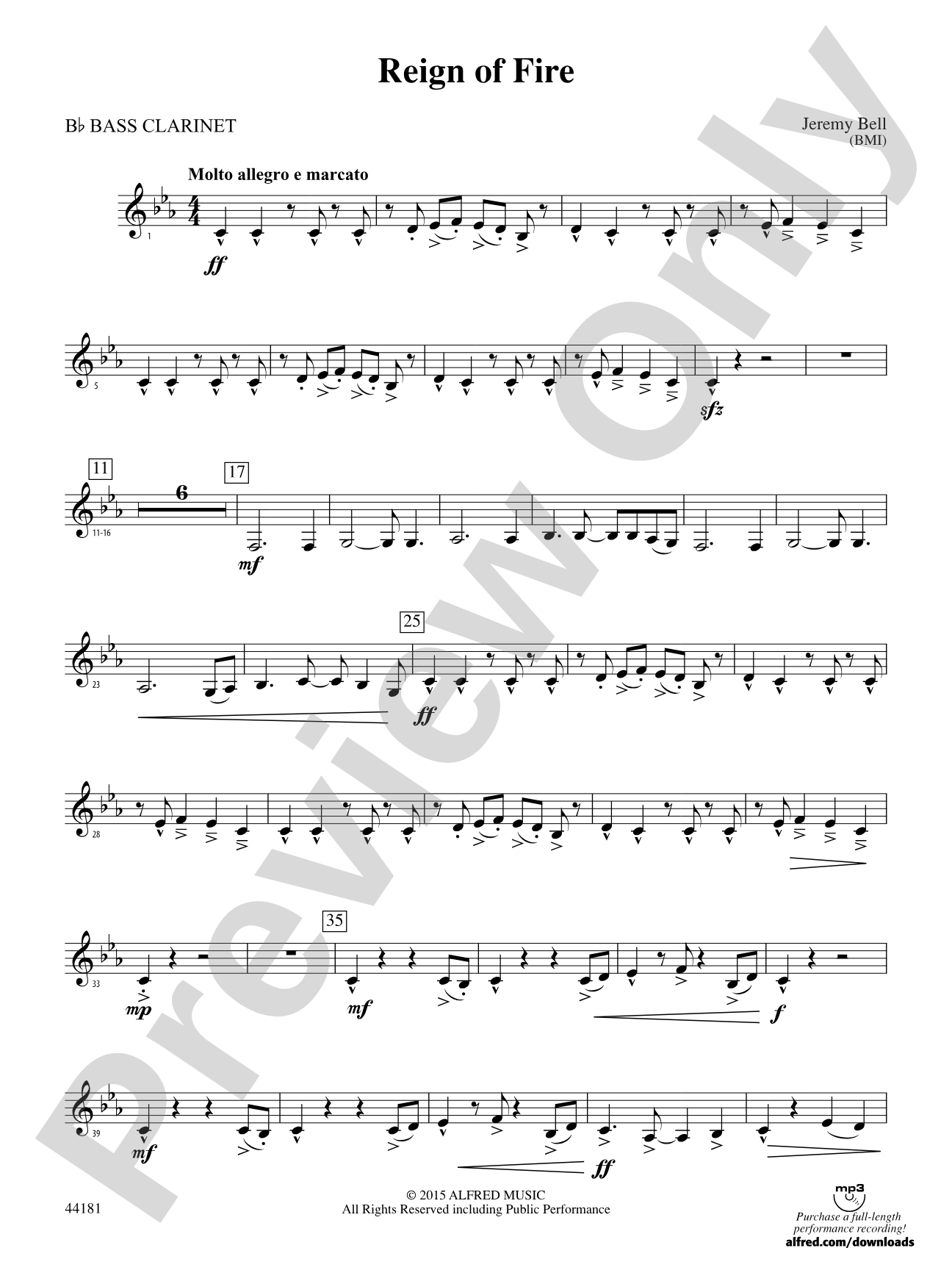 Reign of Fire: B-flat Bass Clarinet