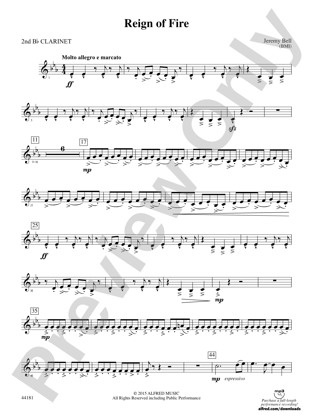 Reign of Fire: 2nd B-flat Clarinet