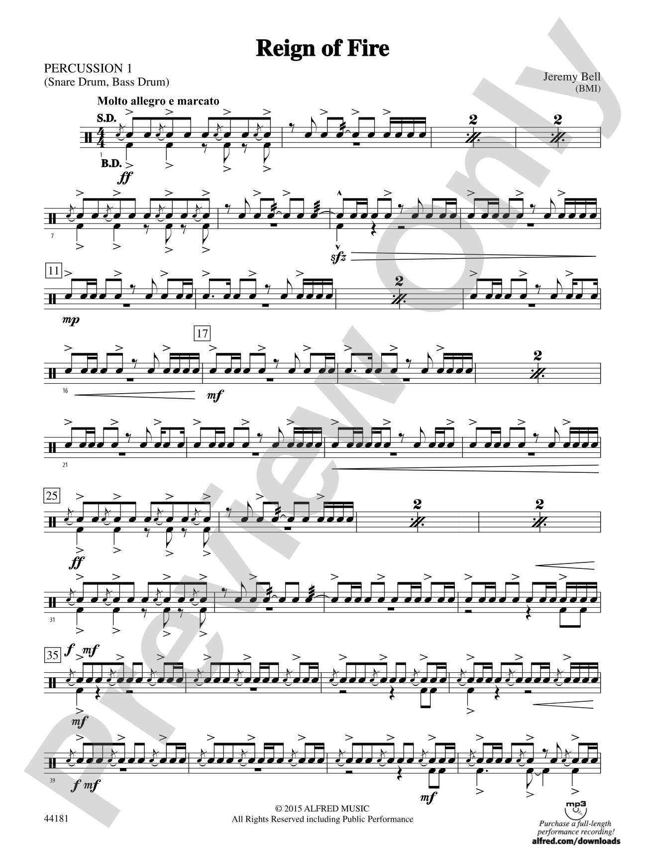 Reign of Fire: 1st Percussion