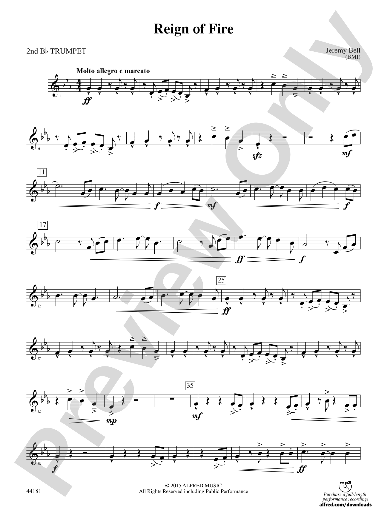 Reign of Fire: 2nd B-flat Trumpet