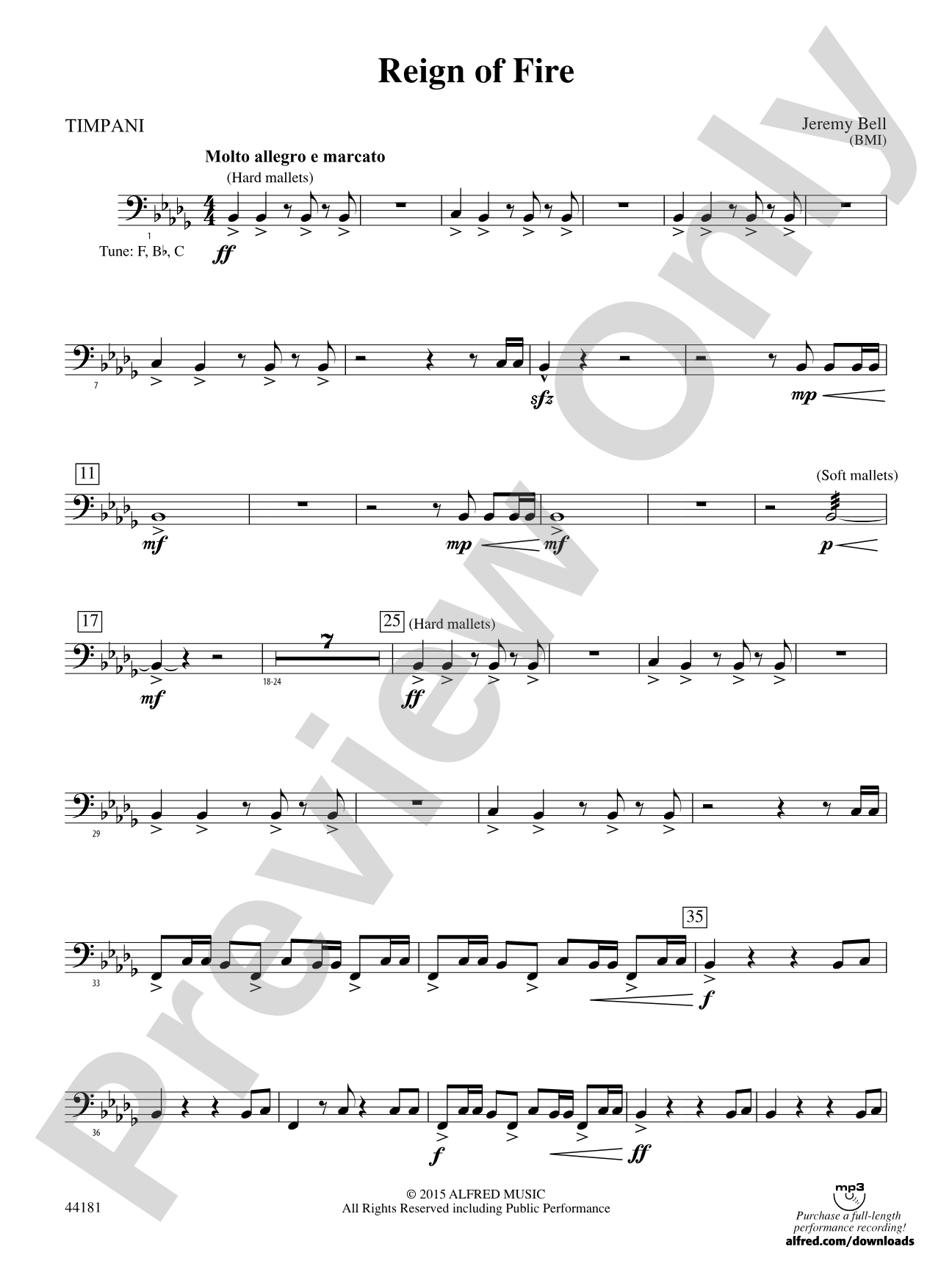 Reign of Fire: Timpani