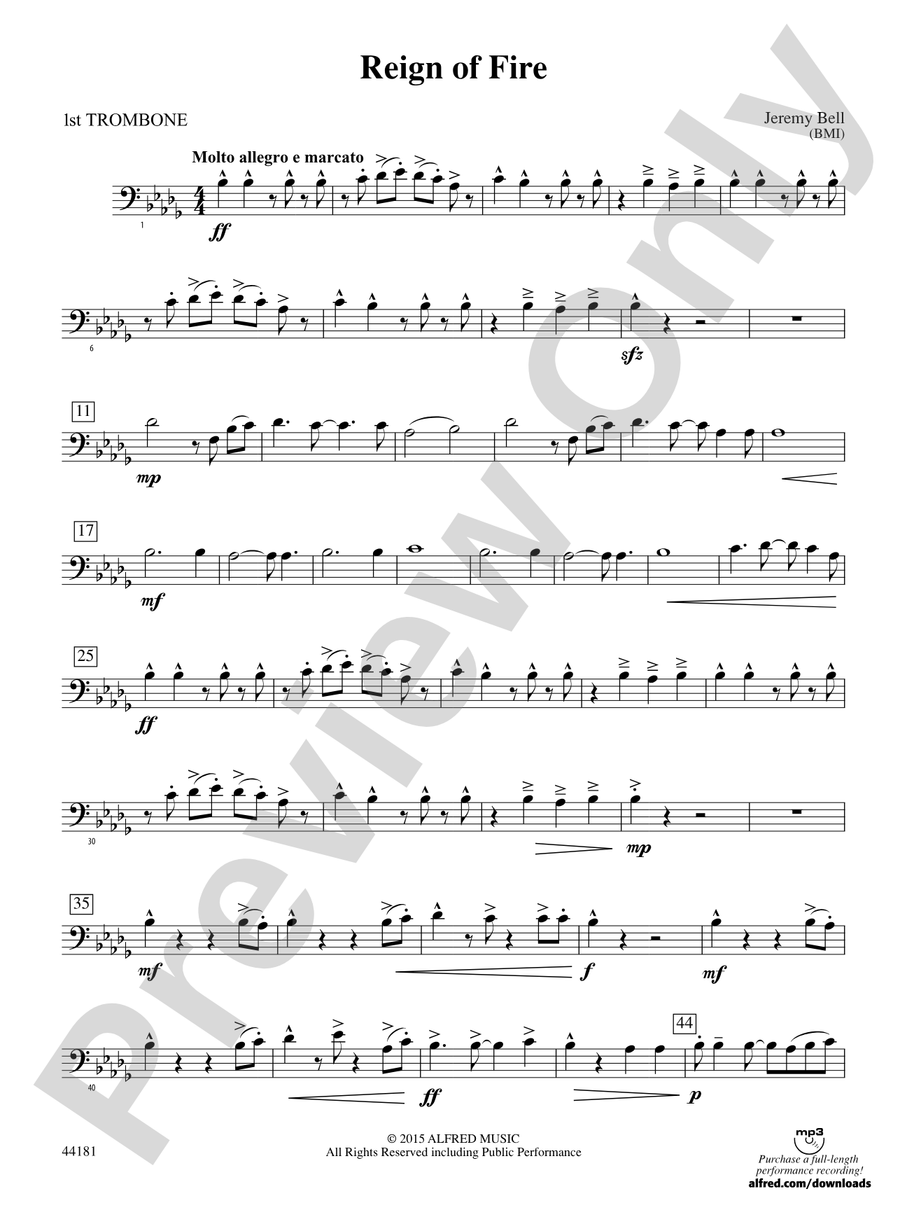 Reign of Fire: 1st Trombone