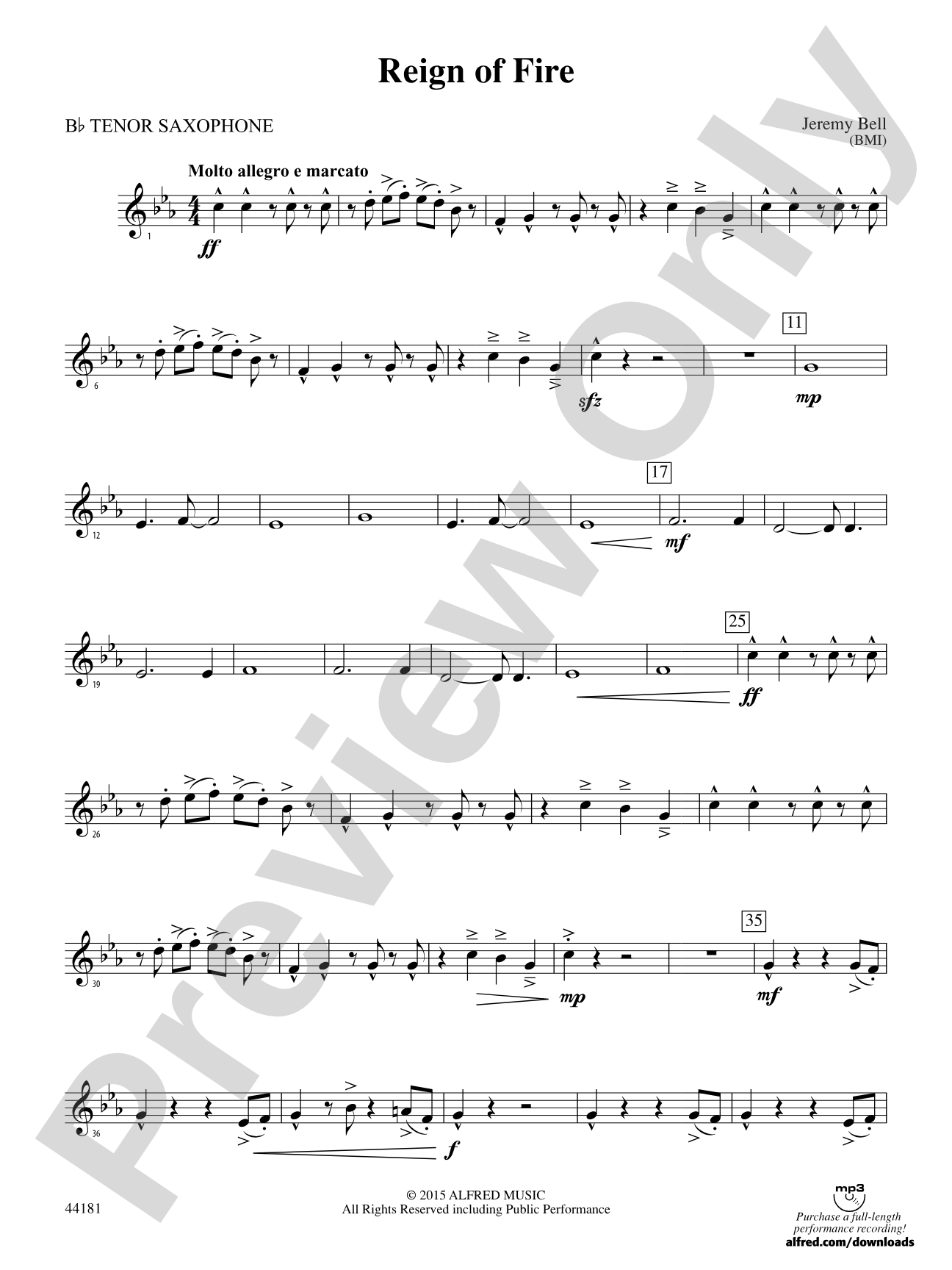 Reign of Fire: B-flat Tenor Saxophone