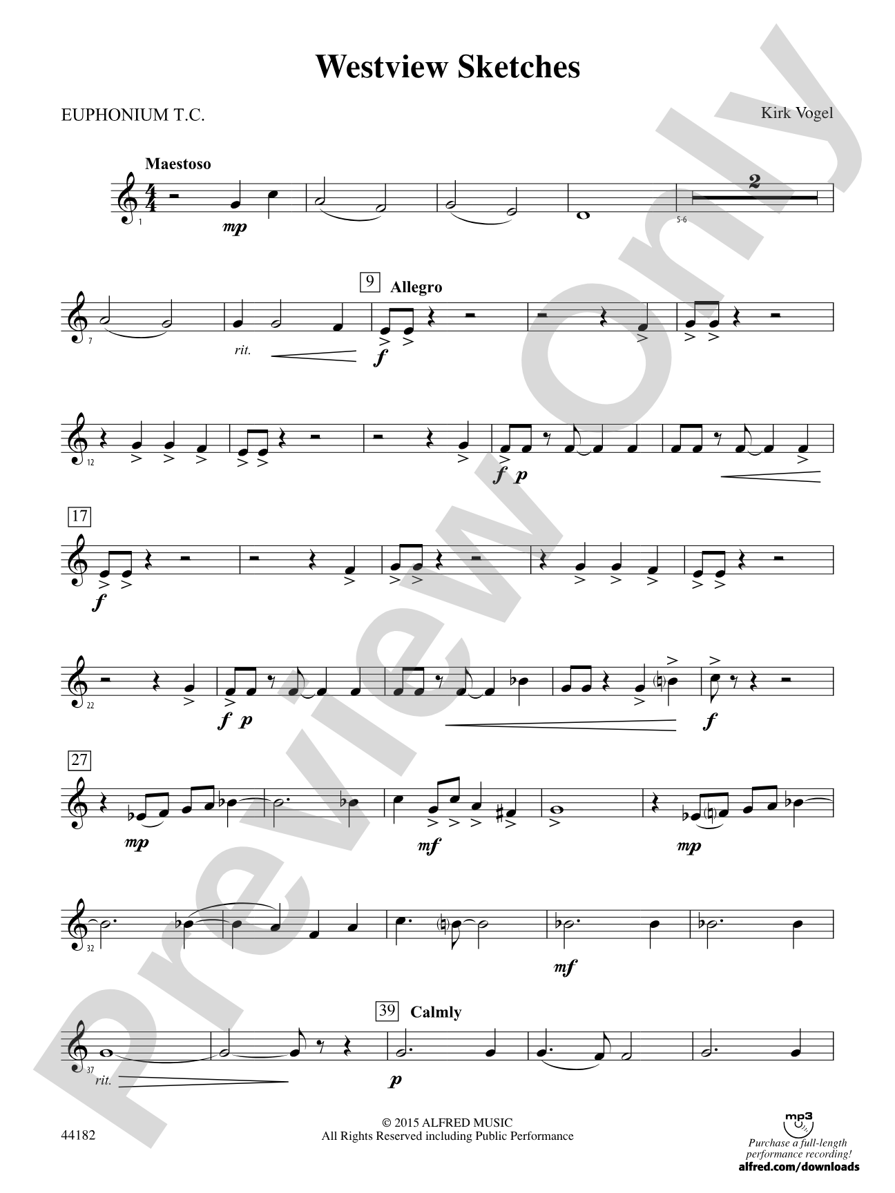 Westview Sketches: Baritone T.C.