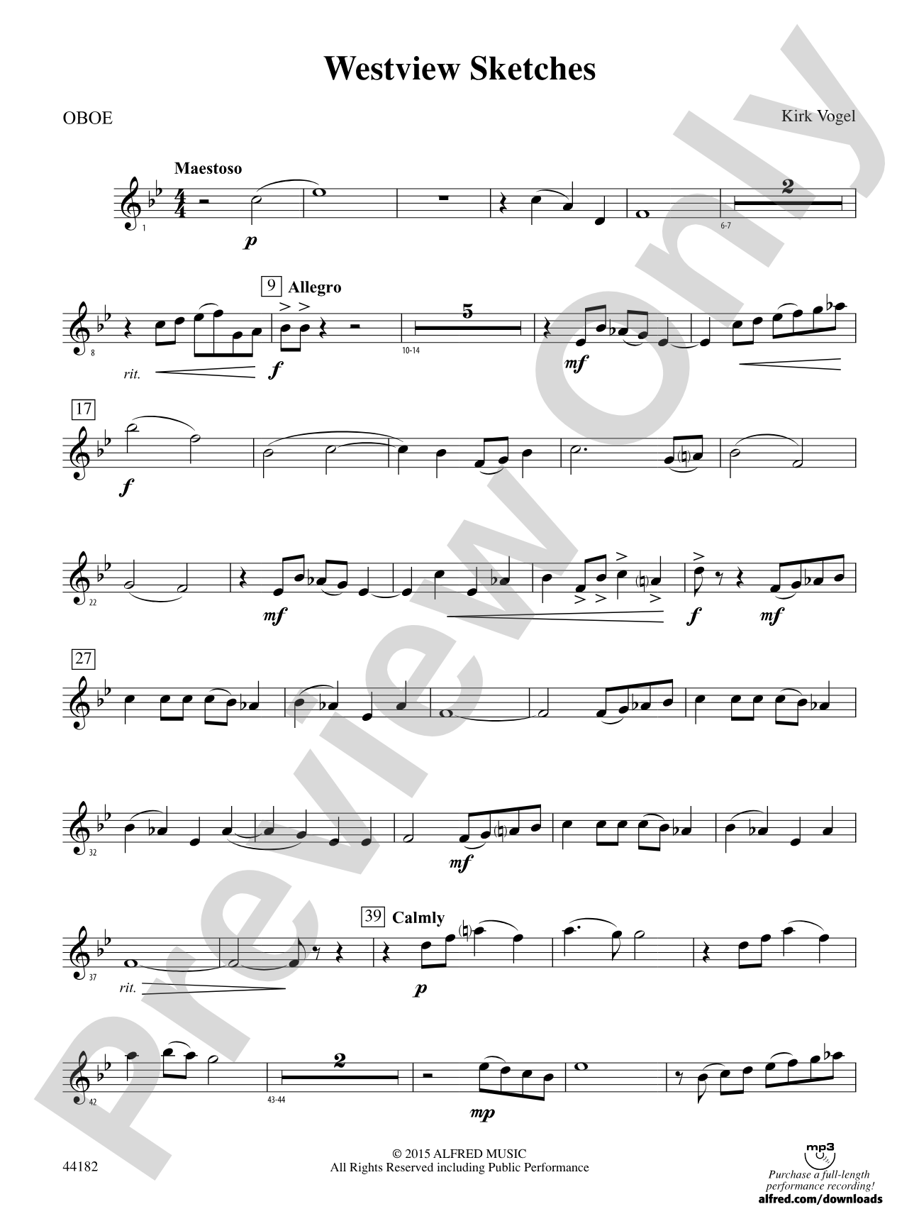 Westview Sketches: Oboe