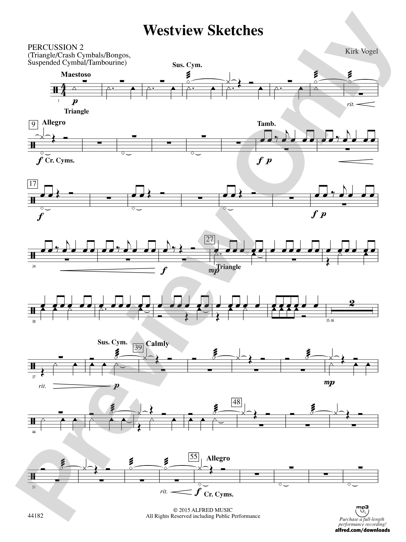 Westview Sketches: 2nd Percussion