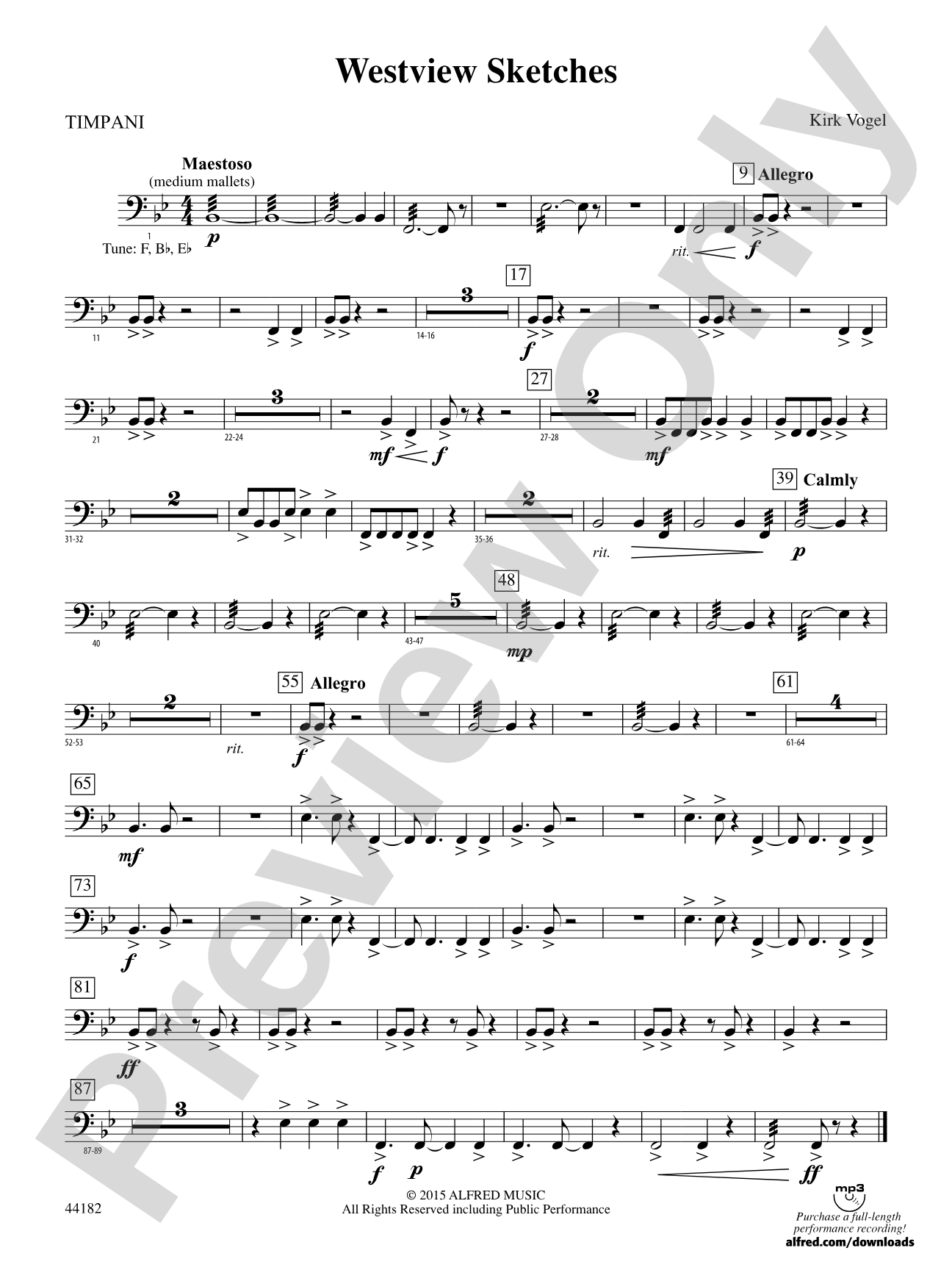 Westview Sketches: Timpani