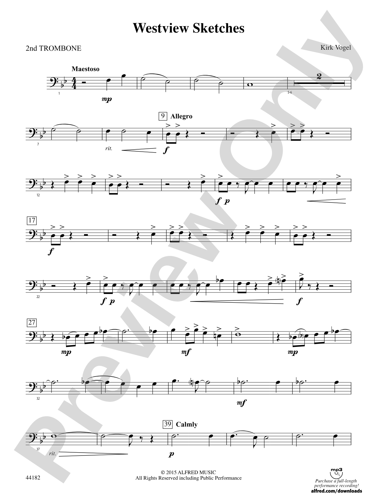Westview Sketches: 2nd Trombone