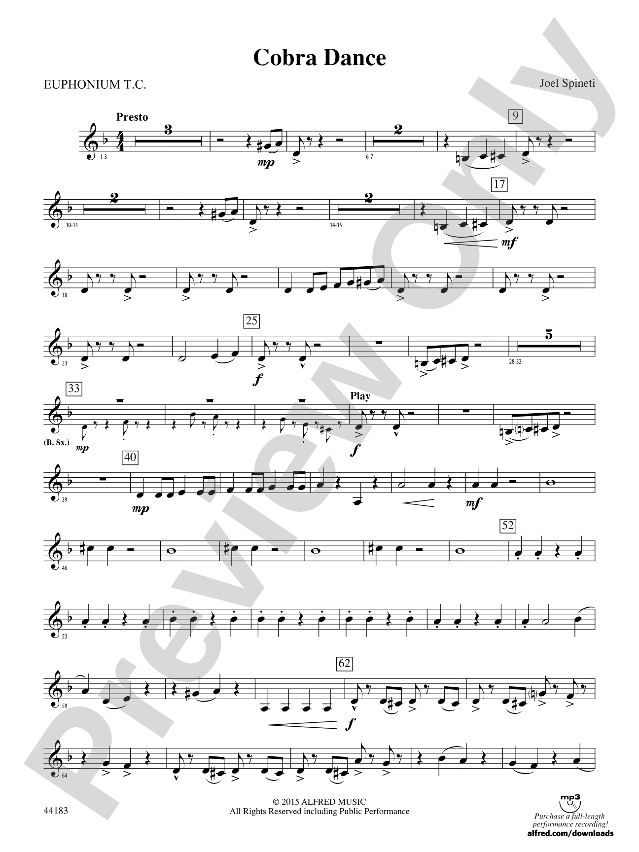 Cobra Dance: Baritone T.C.