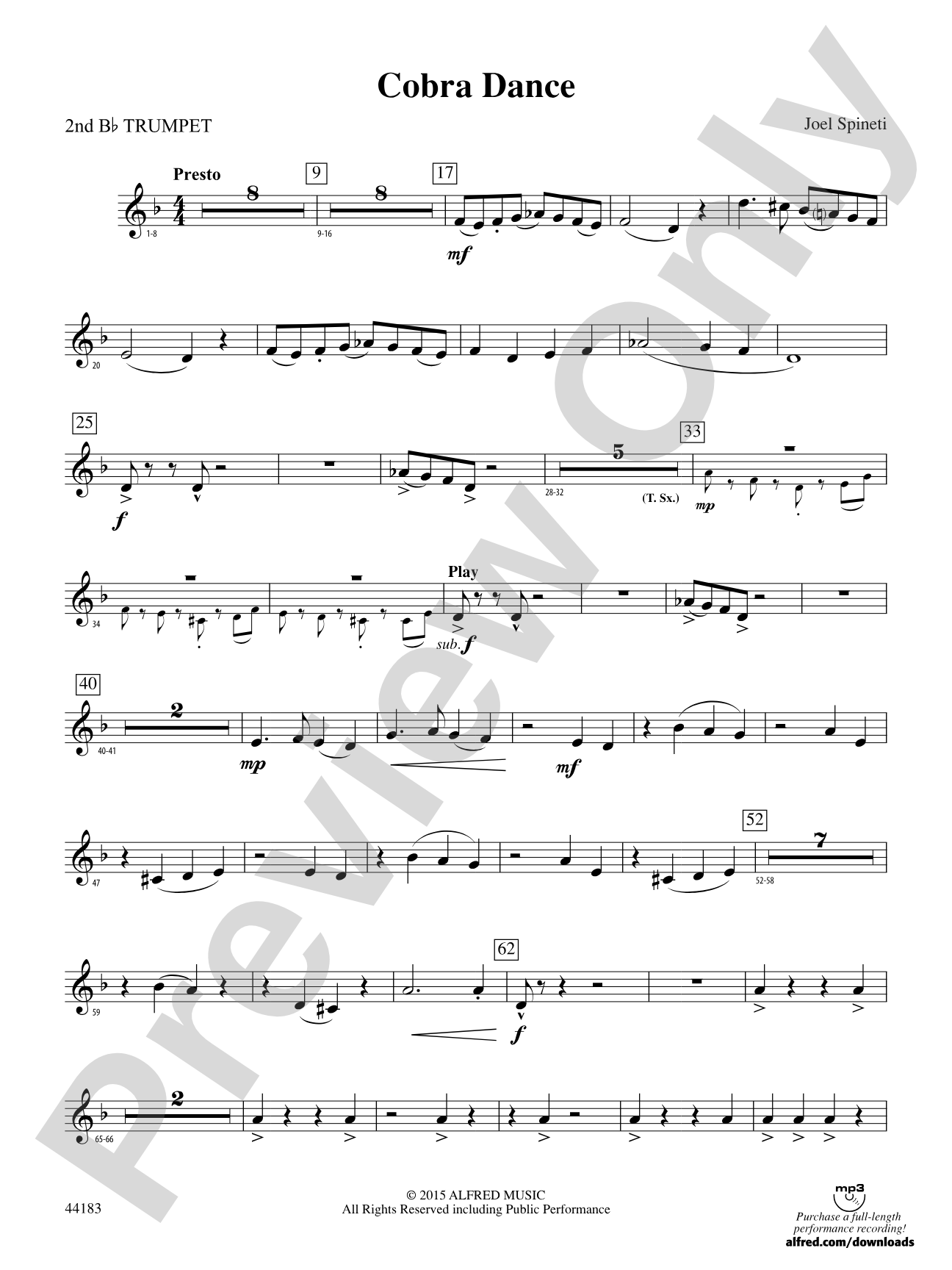 Cobra Dance: 2nd B-flat Trumpet