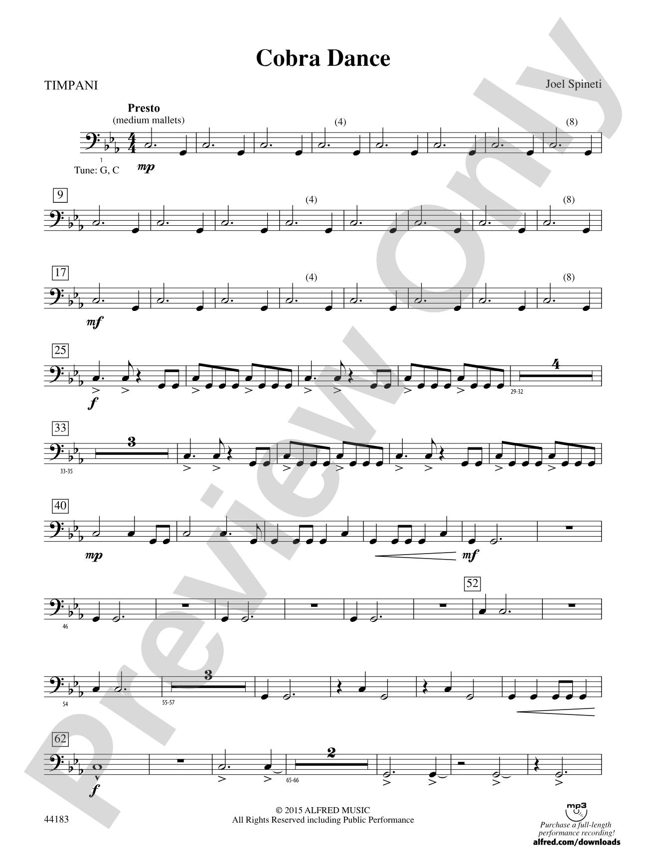Cobra Dance: Timpani