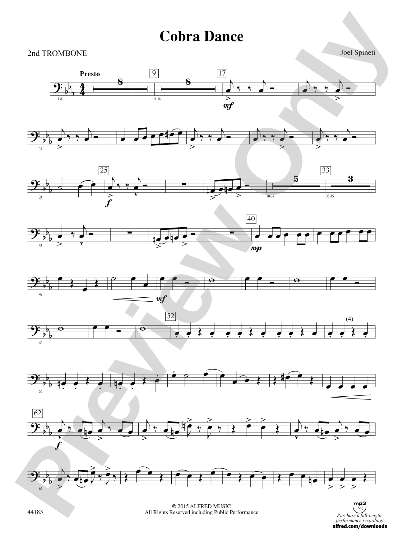 Cobra Dance: 2nd Trombone