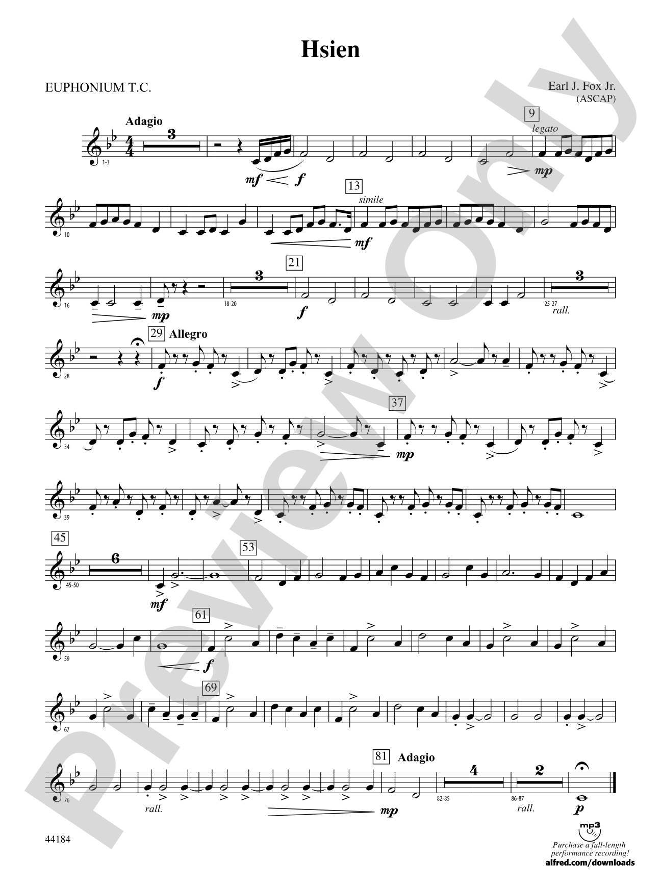 Hsien: Baritone T.C.