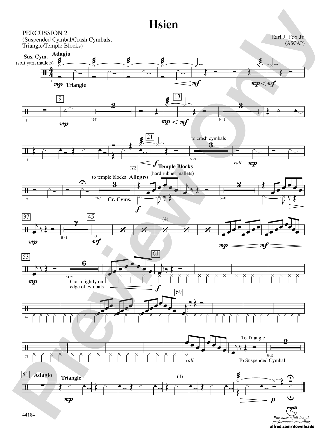 Hsien: 2nd Percussion