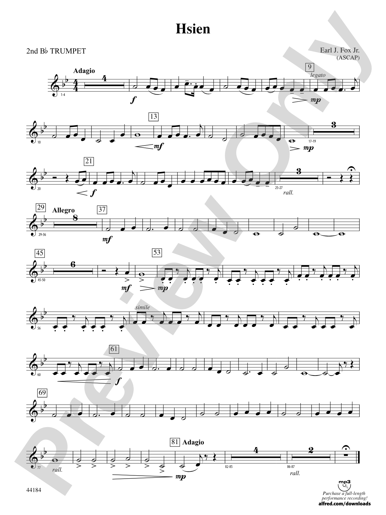Hsien: 2nd B-flat Trumpet