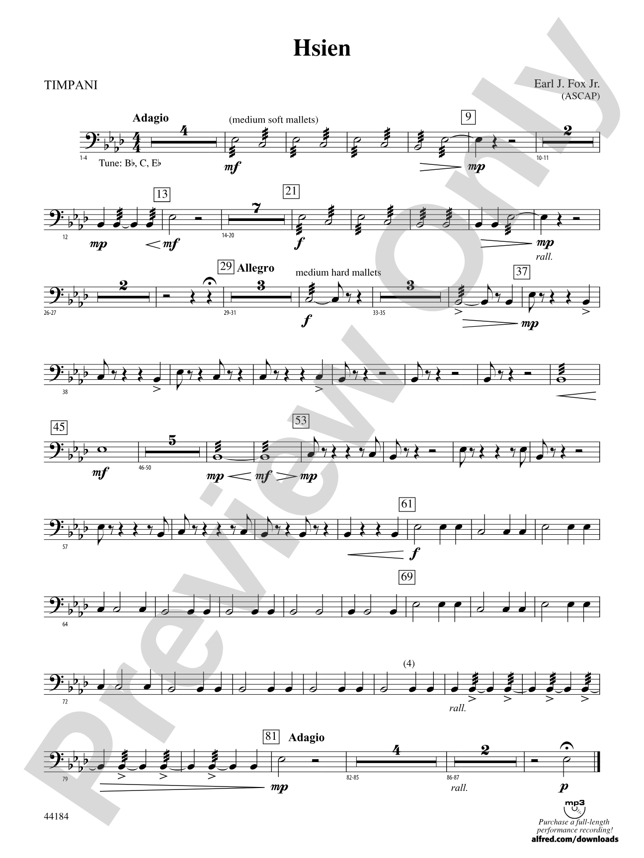 Hsien: Timpani