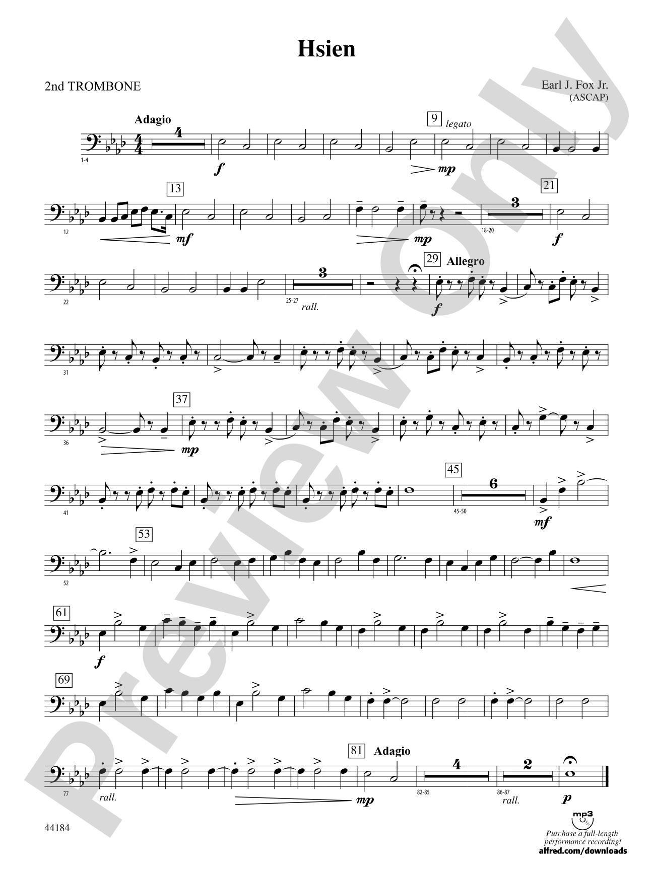 Hsien: 2nd Trombone
