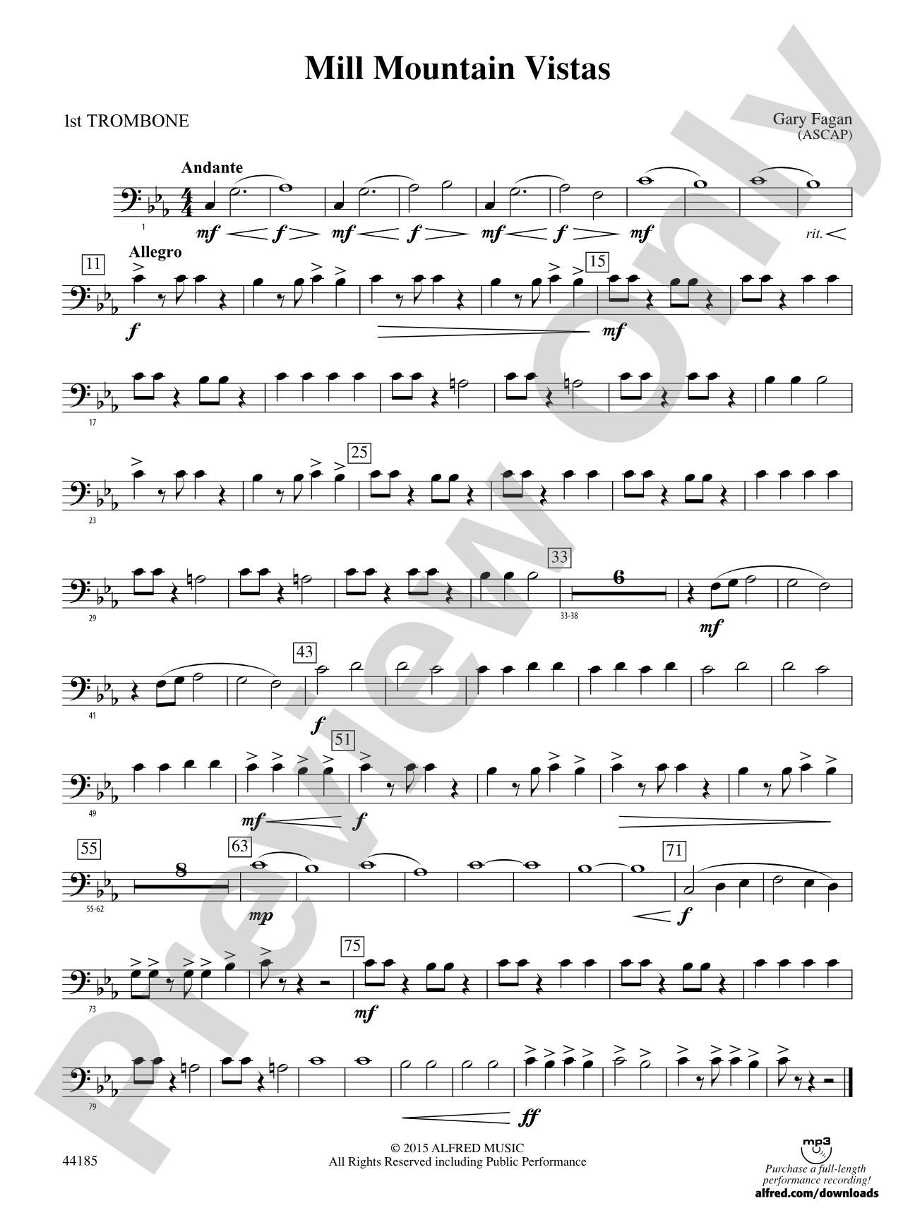 Mill Mountain Vistas: 1st Trombone