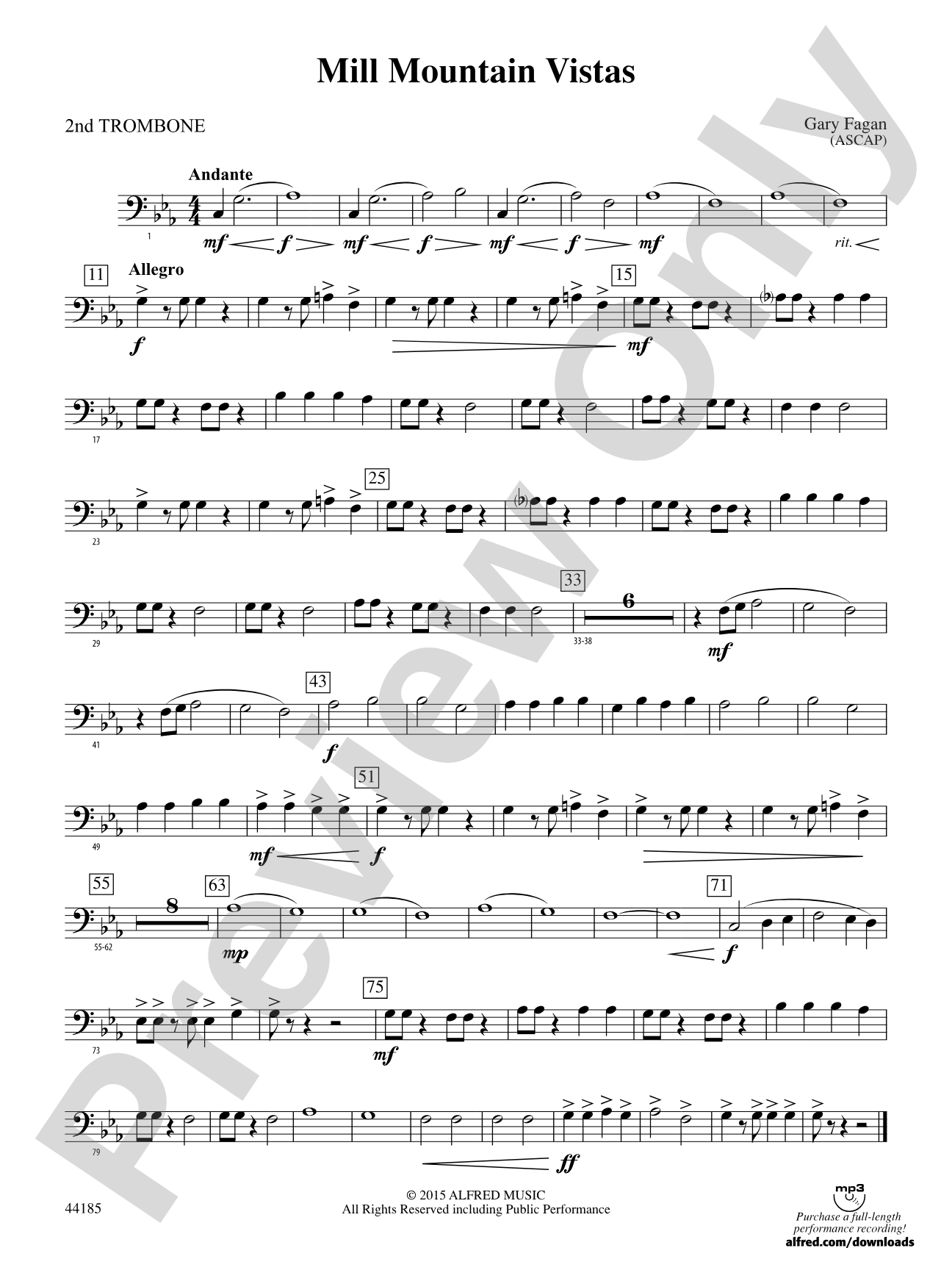 Mill Mountain Vistas: 2nd Trombone