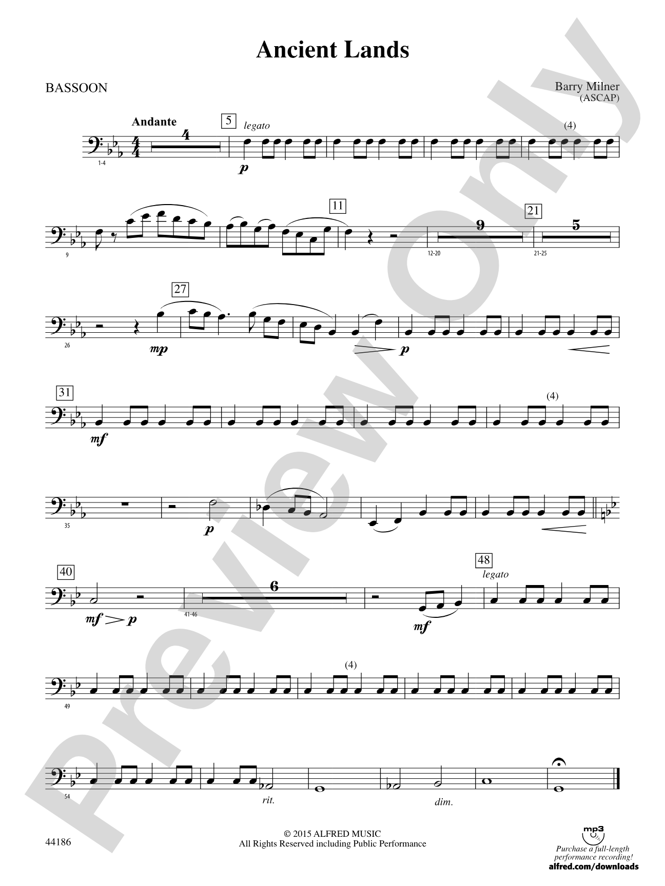 Ancient Lands: Bassoon