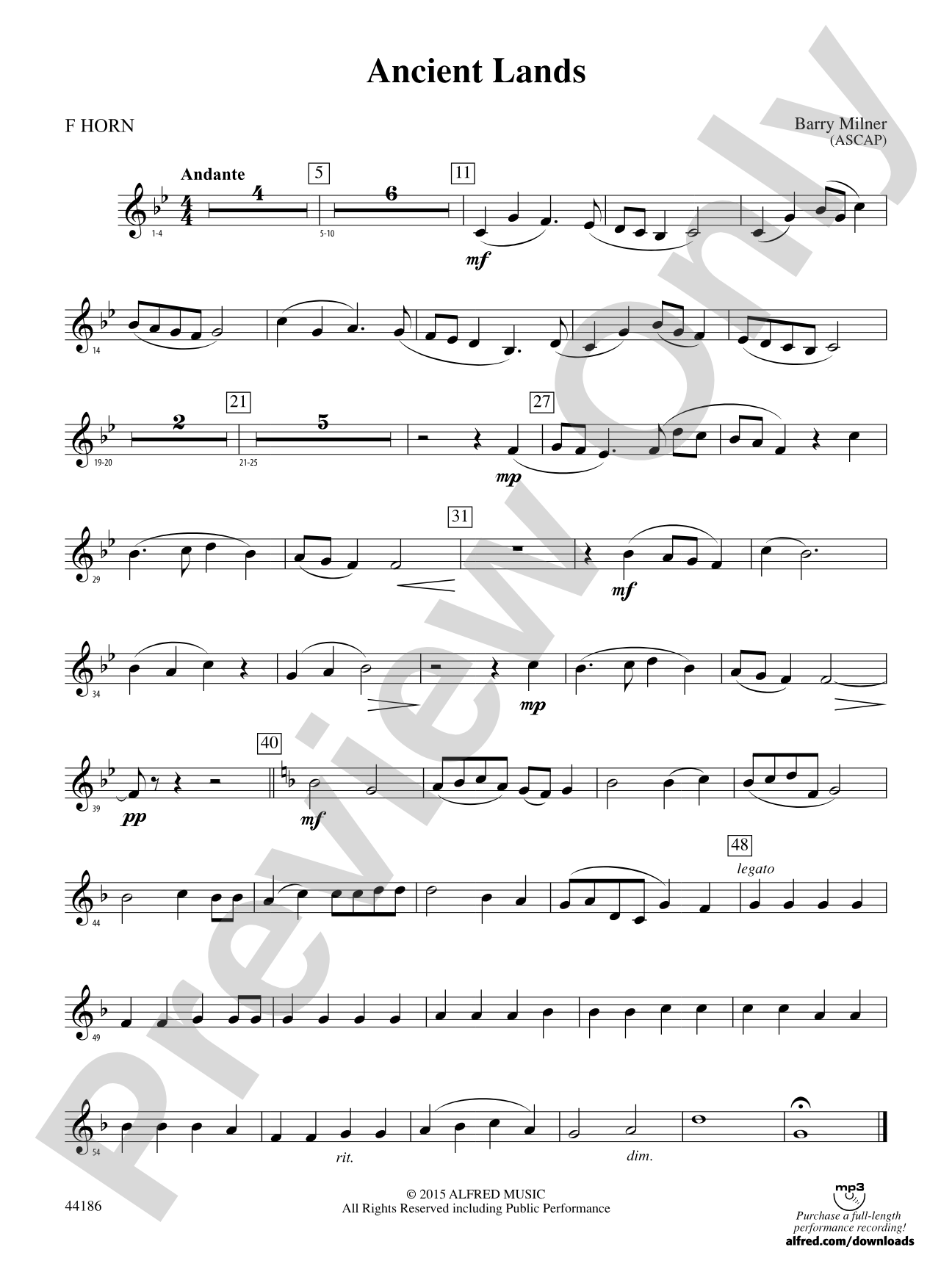 Ancient Lands: 1st F Horn