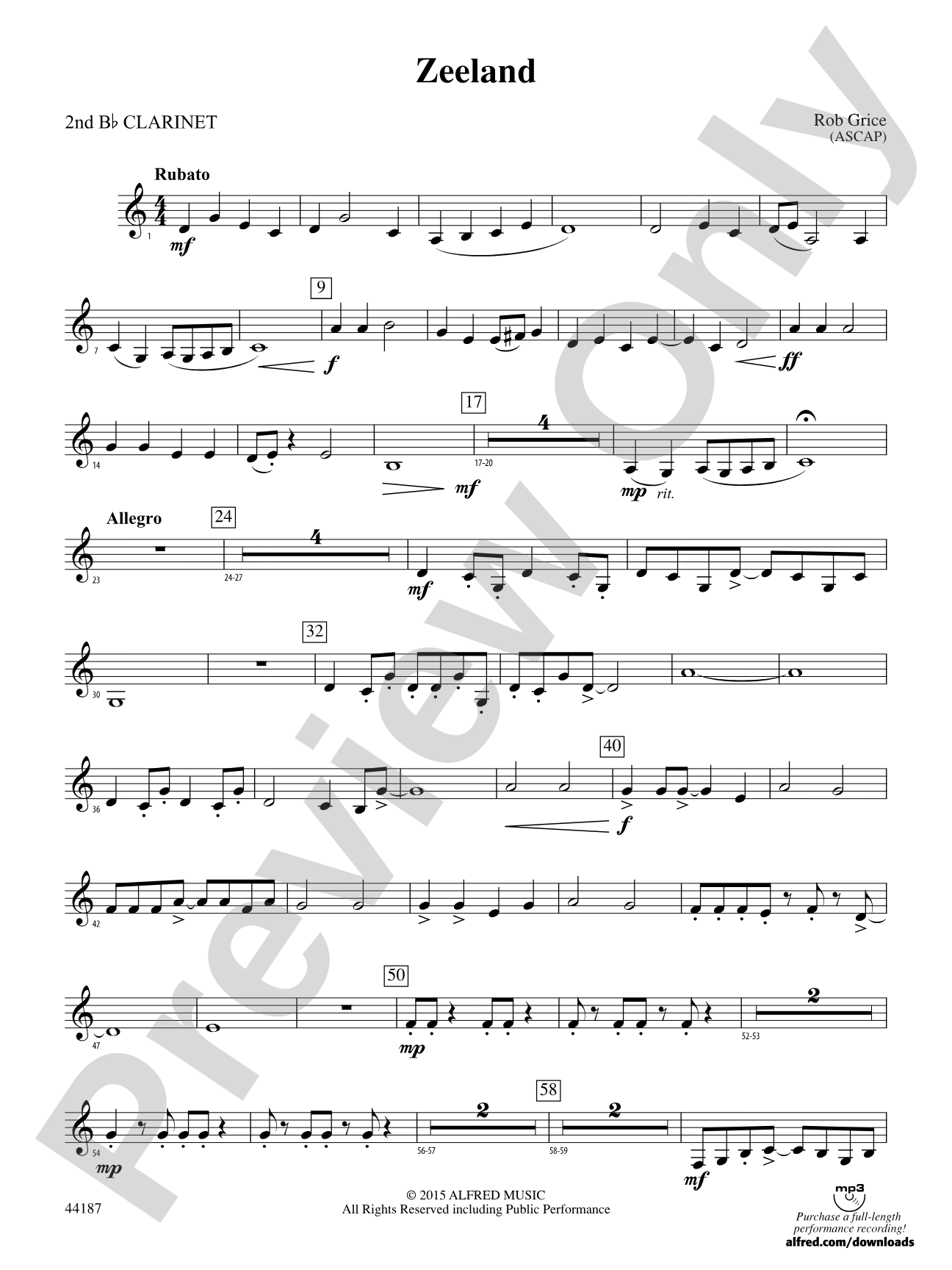 Zeeland: 2nd B-flat Clarinet